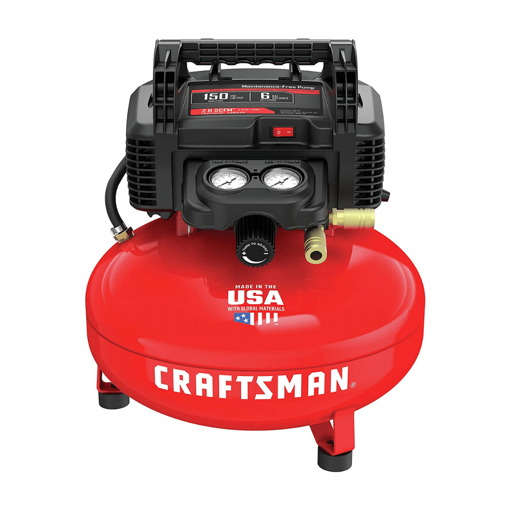 6 Gallon Pancake Air Compressor, Oil-Free, 150 PSI, Portable with Accessory Kit - Image 2