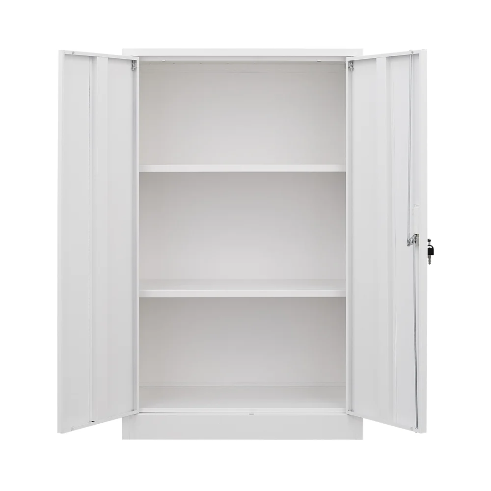 JINS AND VICO Metal Storage Cabinet Lockable, Steel White - Image 2