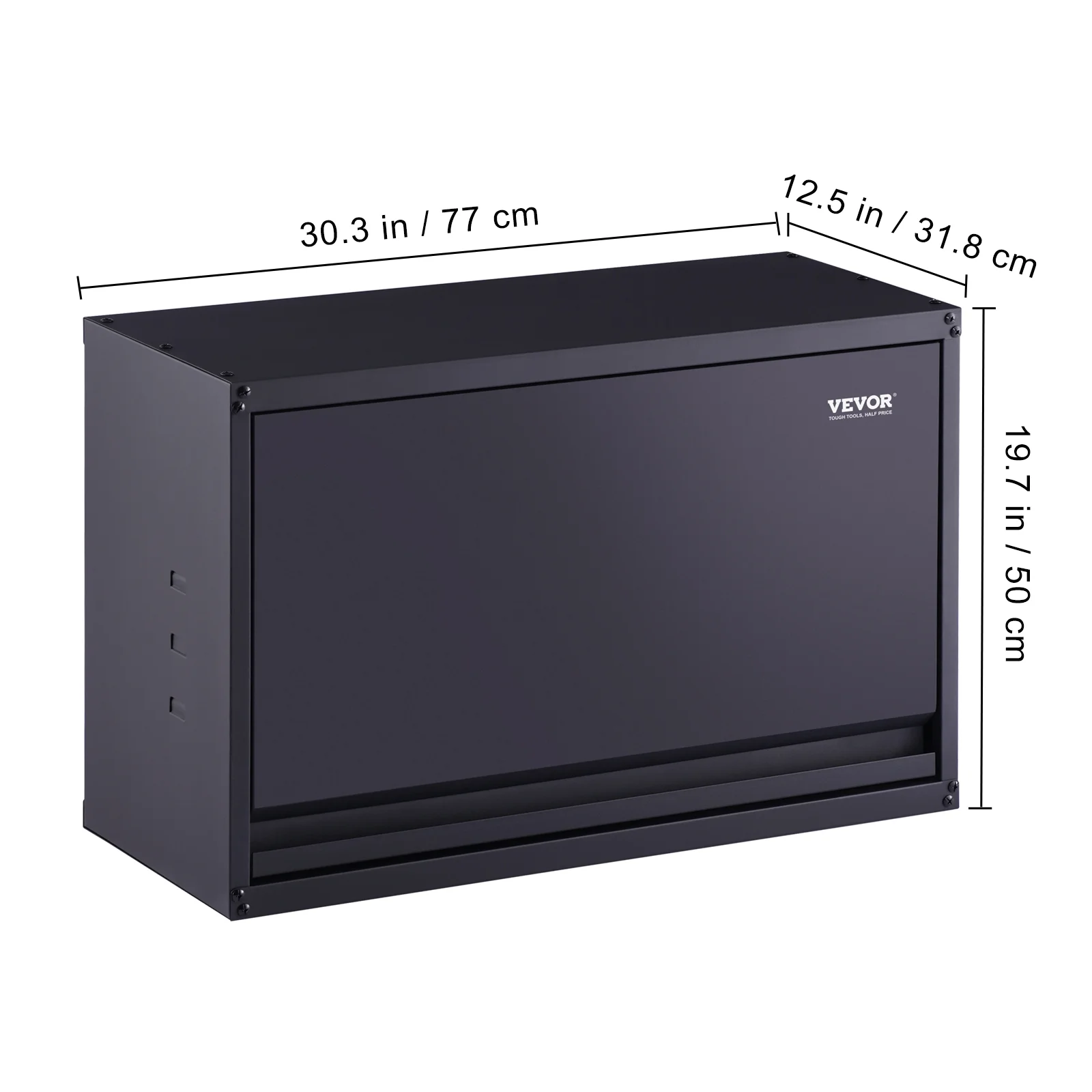VEVOR Metal Storage Cabinet, 120lbs Load Capacity per Shelf, 20'' Tall Wall-Mounted Powder-Coating Steel Garage Cabinet with Adjustable Shelf, Press to Lock & Open Door, Perfect for Office Home - Image 8