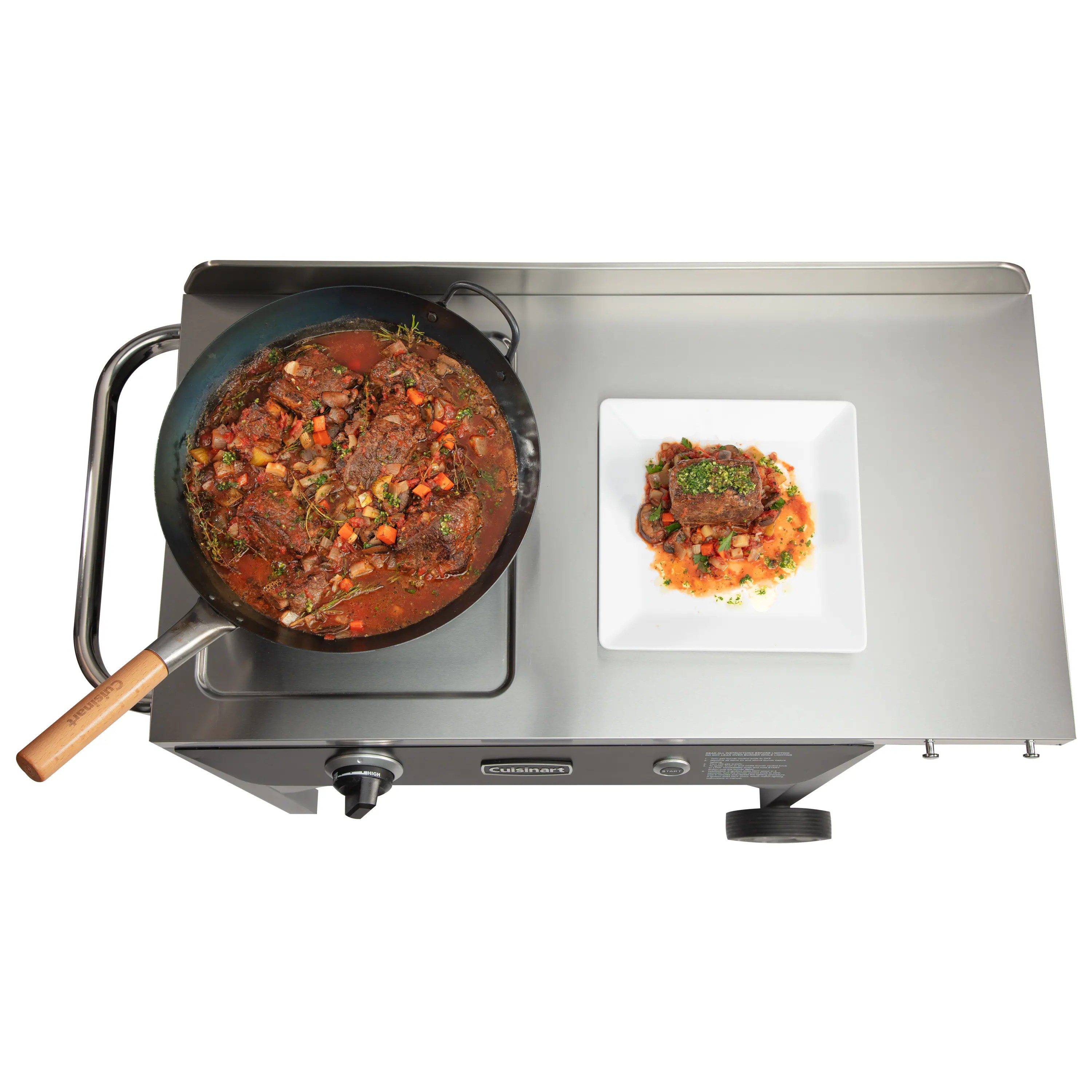 Outdoor Wok Station, 50,000 BTU Propane Outdoor Wok Burner w Prep Table, 14 Carbon Steel Wok for Stir Fry, Searing, BBQ Black - Image 20