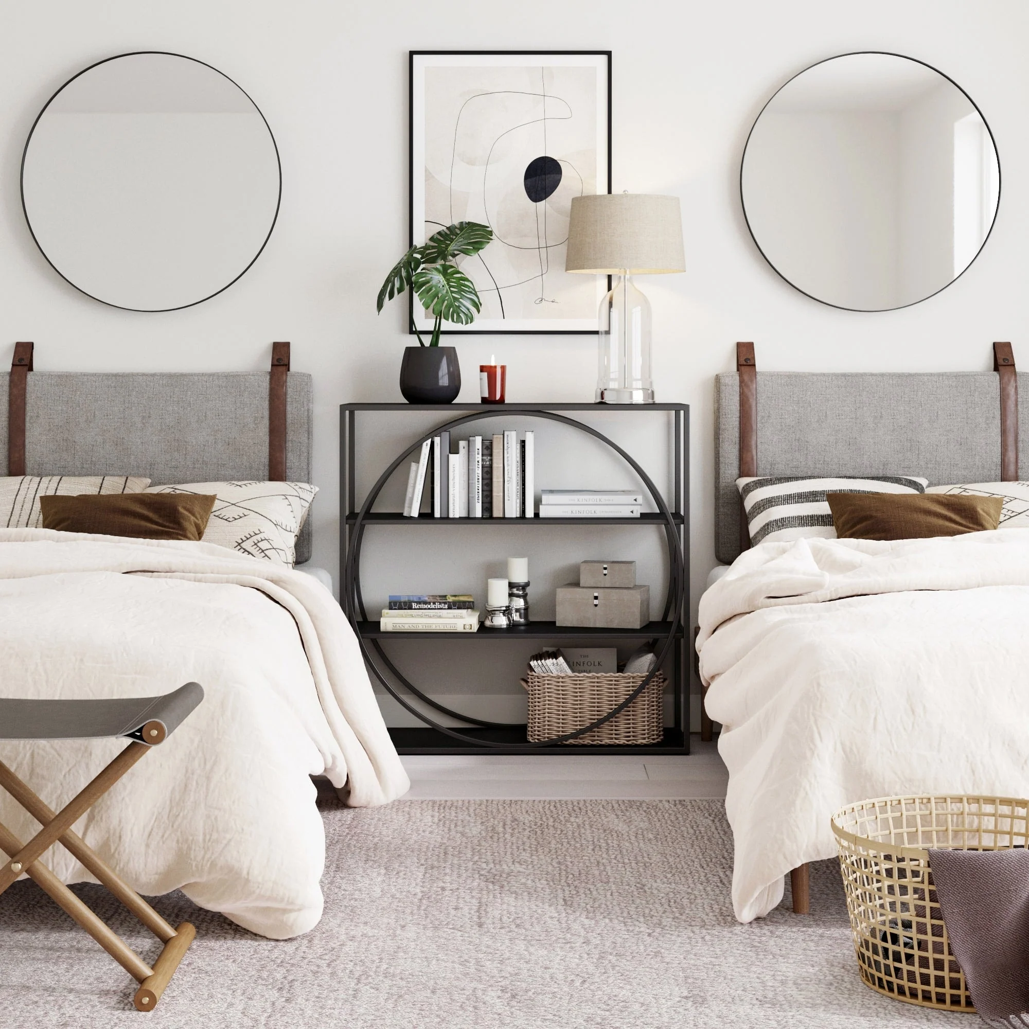 Wall Mount Upholstered Headboard with Metal Rail - Modern Bedroom Headboard - Image 26
