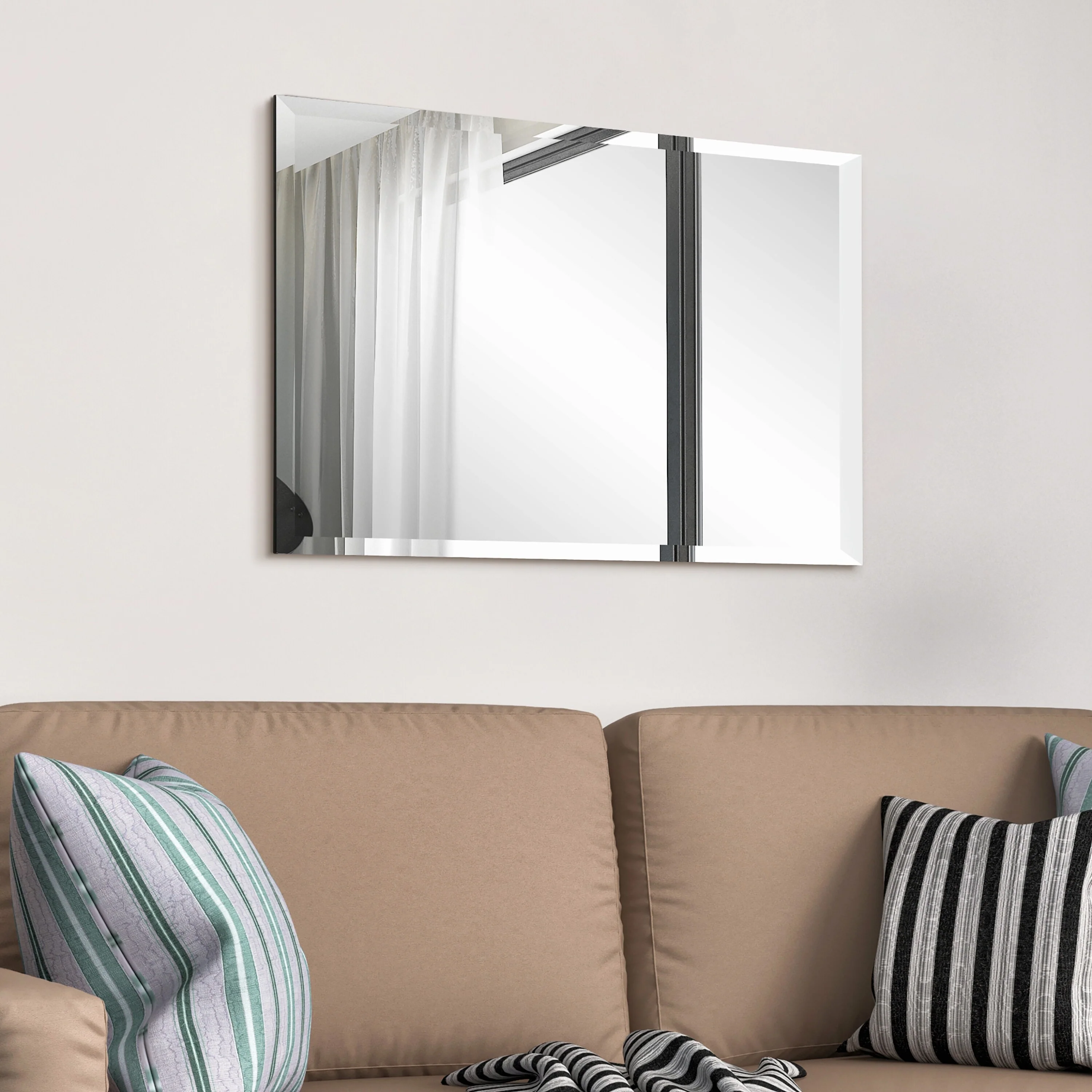 Frameless Beveled Prism Wall Mirror, Clear Square or Rectangular Decorative Mirror for Bathroom, Bedroom and Home Decor - Image 23