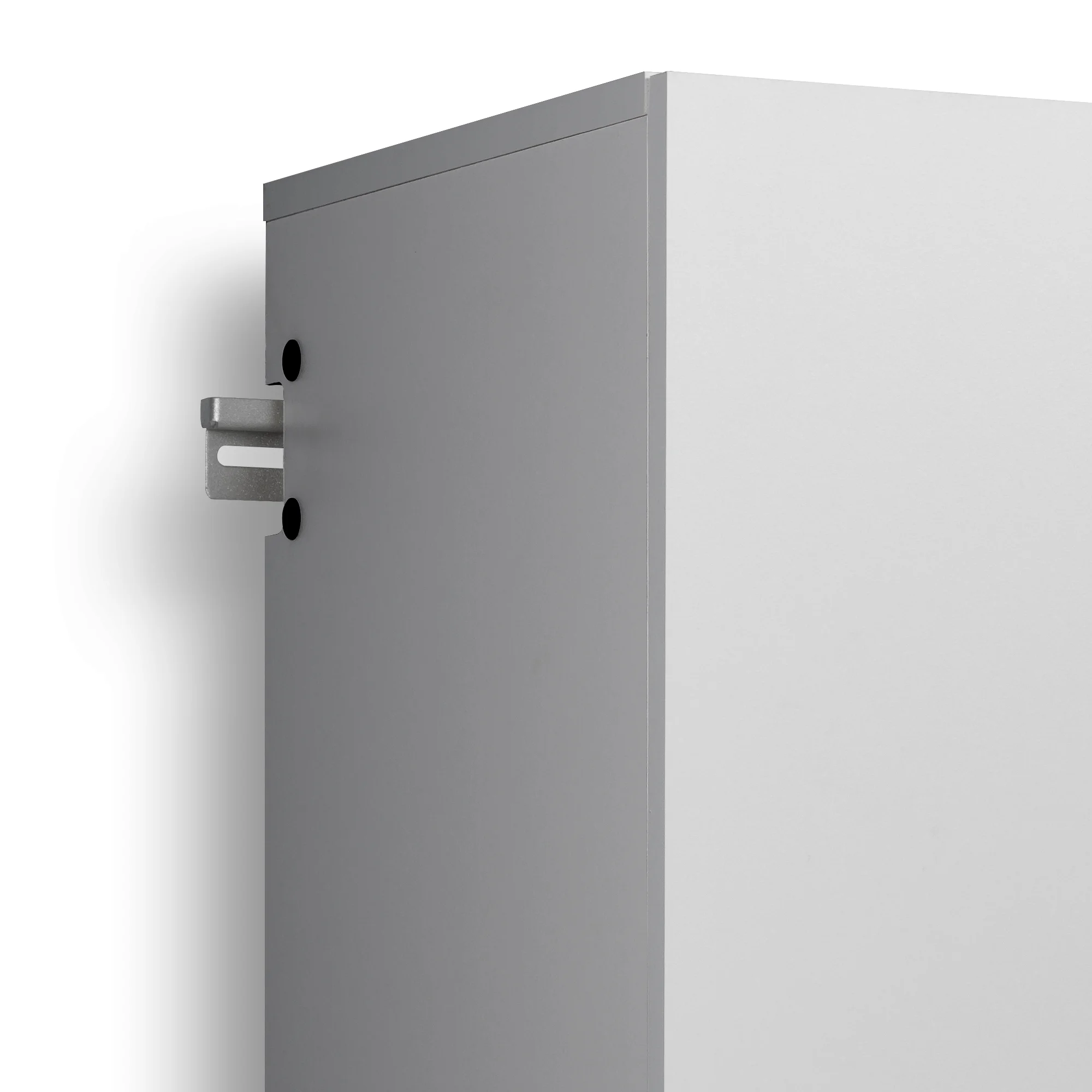 Prepac 3-Piece Extra Large HangUps Storage Cabinet Set, Light Gray - Image 8