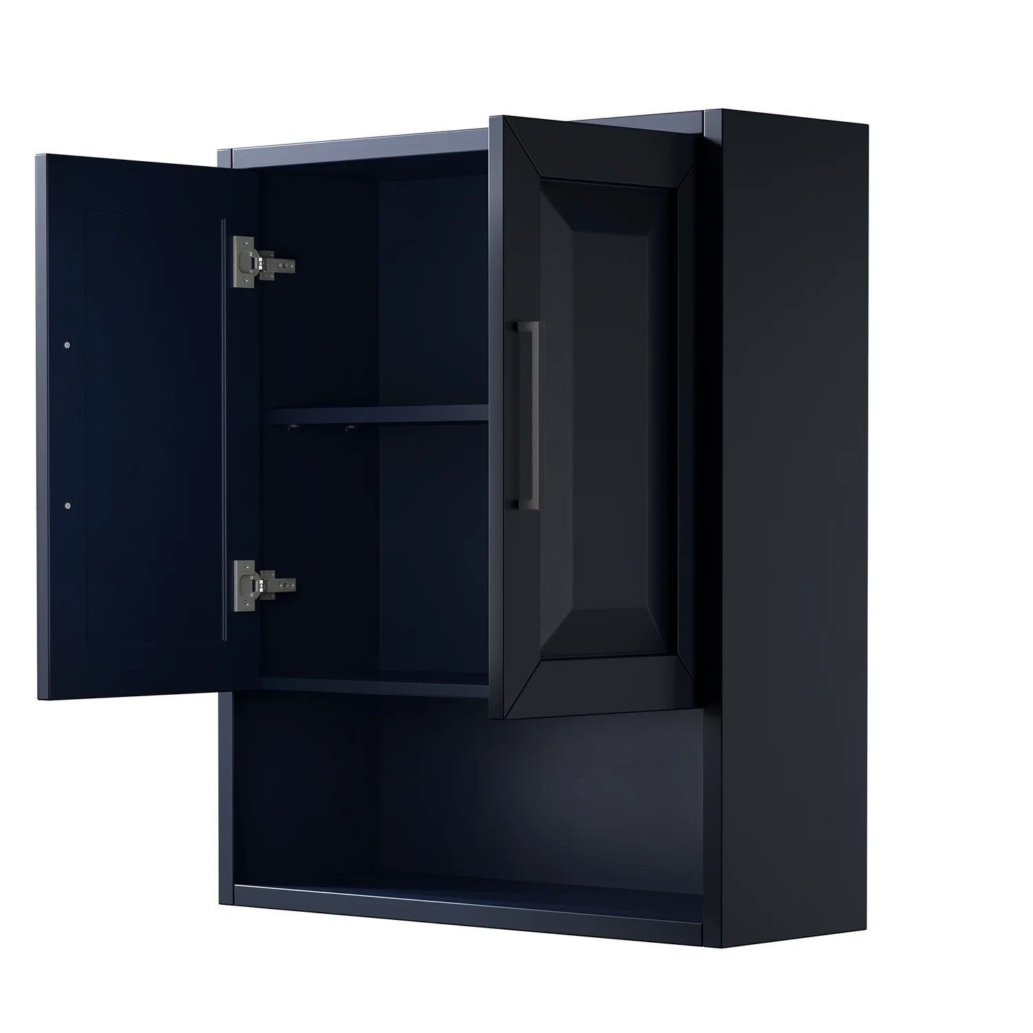 Wyndham Collection Daria Over-the-Toilet Bathroom Wall-Mounted Storage Cabinet in Dark Espresso with Matte Black Trim - Image 9