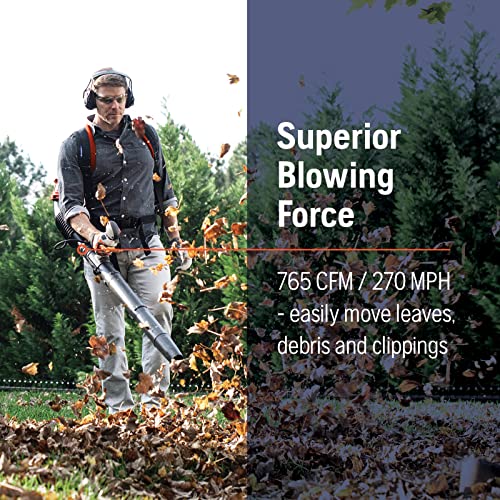 150BT Gas Backpack Leaf Blower, 51cc 2.16HP, 765CFM 270MPH, Ergonomic Design - Image 8