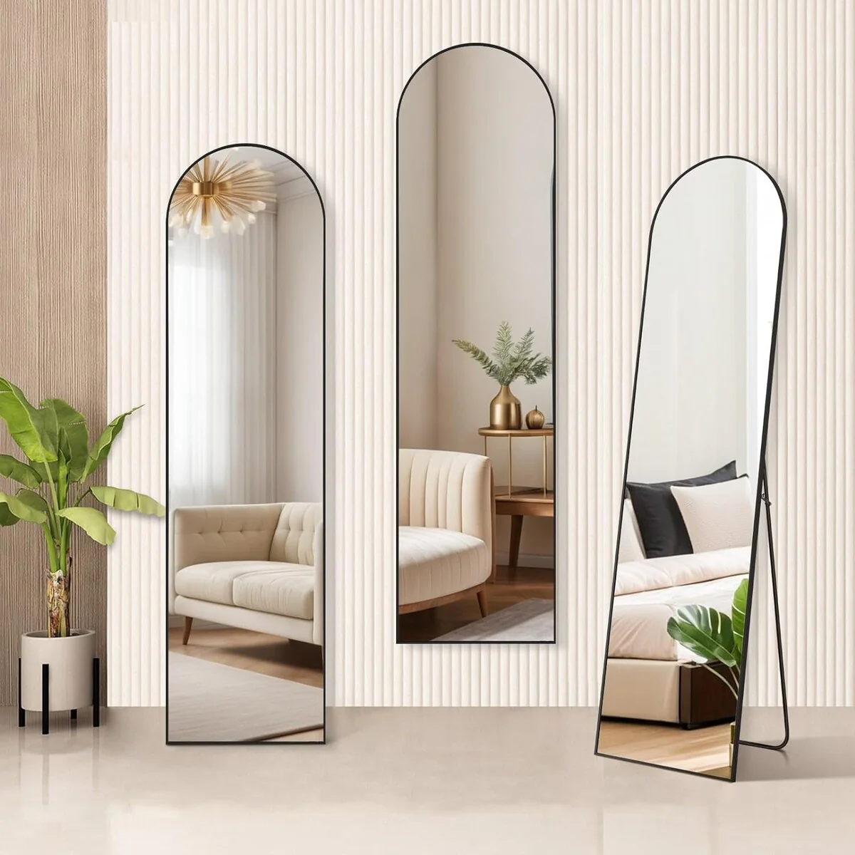 Full Length Mirror with Stand, Aluminum Alloy Frame Full Body Floor Mirror for Bedroom and Cloakroom - Image 7