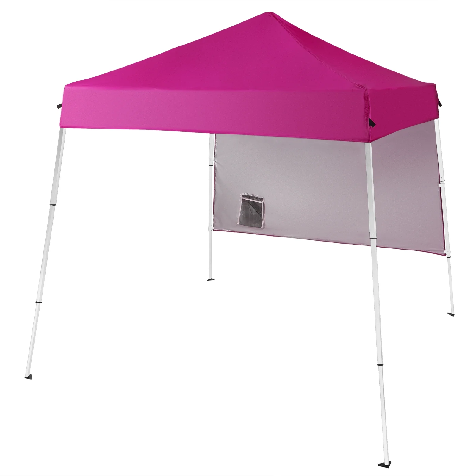 6x6ft Pop Up Canopy Tent - Portable Waterproof Gazebo for Camping & Patio Use, Easy Setup with Carry Bag & Slant Legs, Pink - Image 2