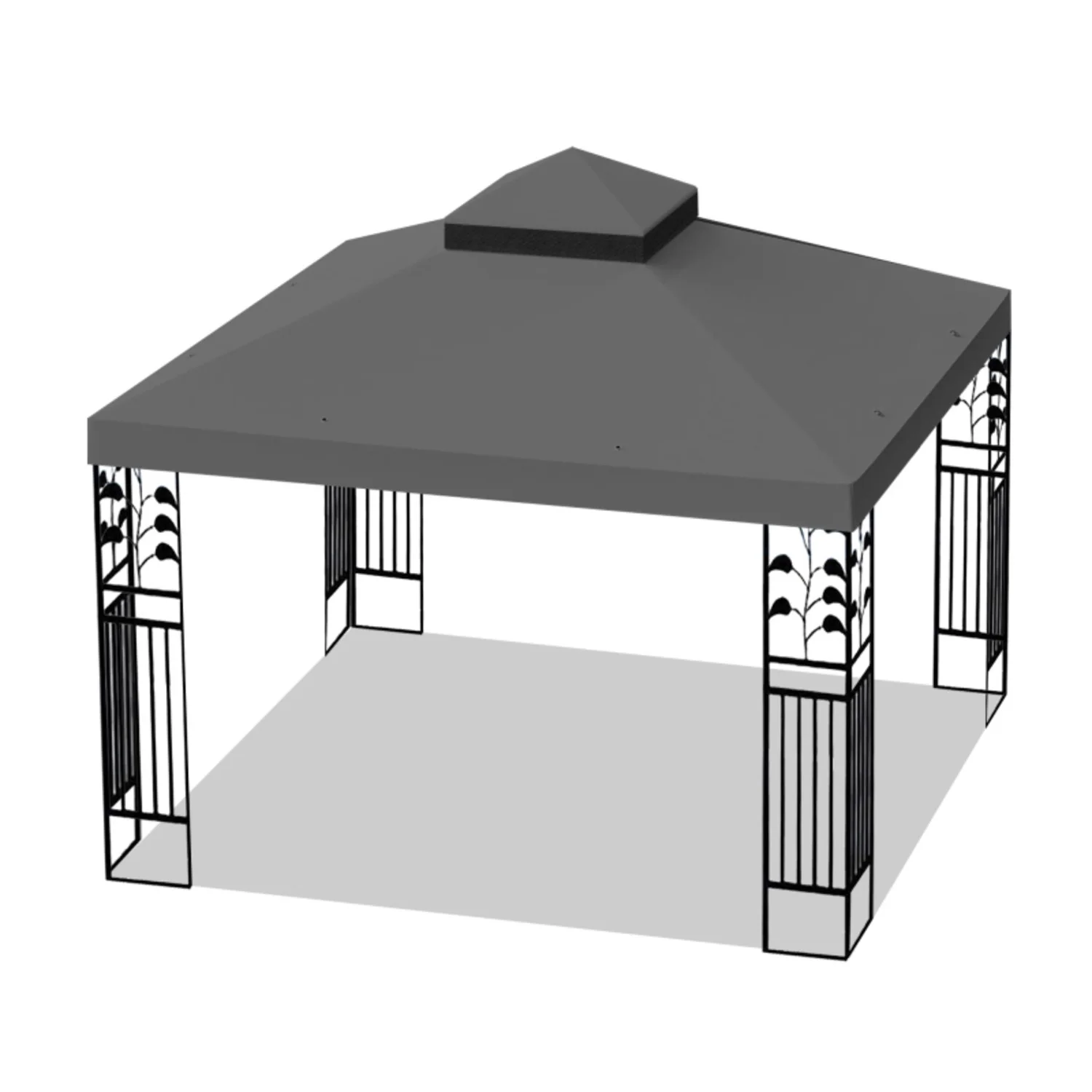 10x10 Ft Outdoor Patio Gazebo Replacement Canopy Double Tiered Gazebo Tent Roof Top Cover Only Frame Not Include Durable Replacement For Outdoor Shade Needs - Image 6