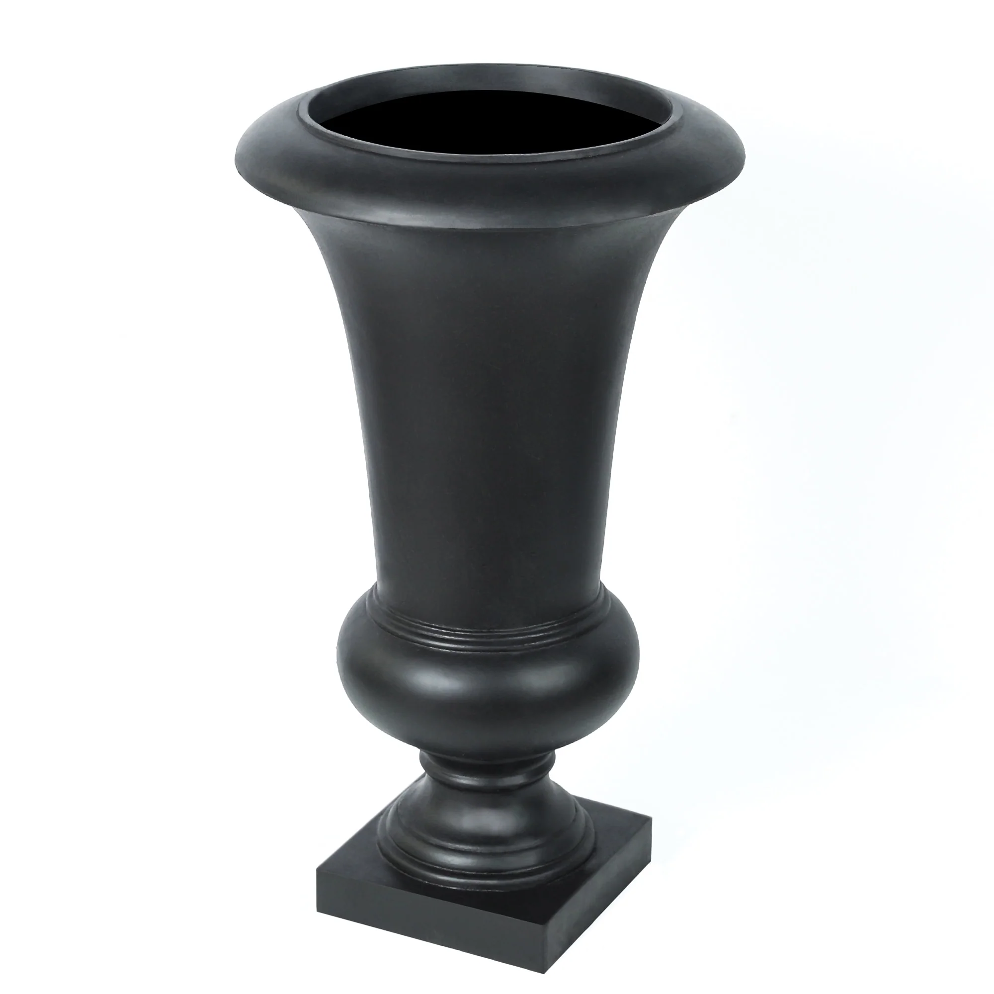 22.75" Tall Handmade Fiber Stone Urn Planter Pot, Decorative Outdoor Garden Flower Container for Patio and Home - Image 20