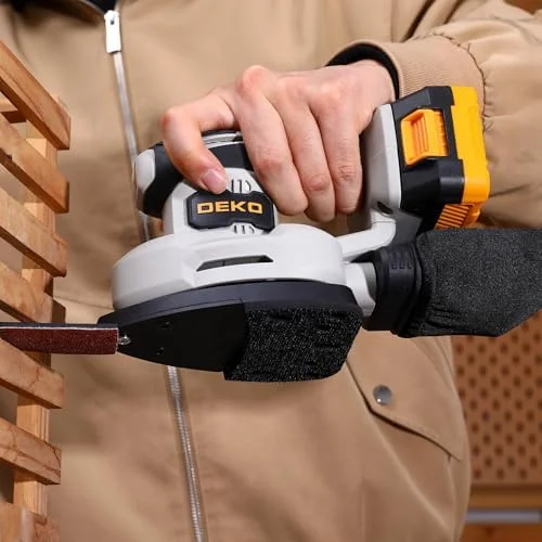 Cordless Detail Sander: Multi-Function Mouse Sander Electric Sander Tool Palm Sanders with Dust Collector, 3 Additional Attachments&12pcs Sandpapers for Home Decoration - Image 4