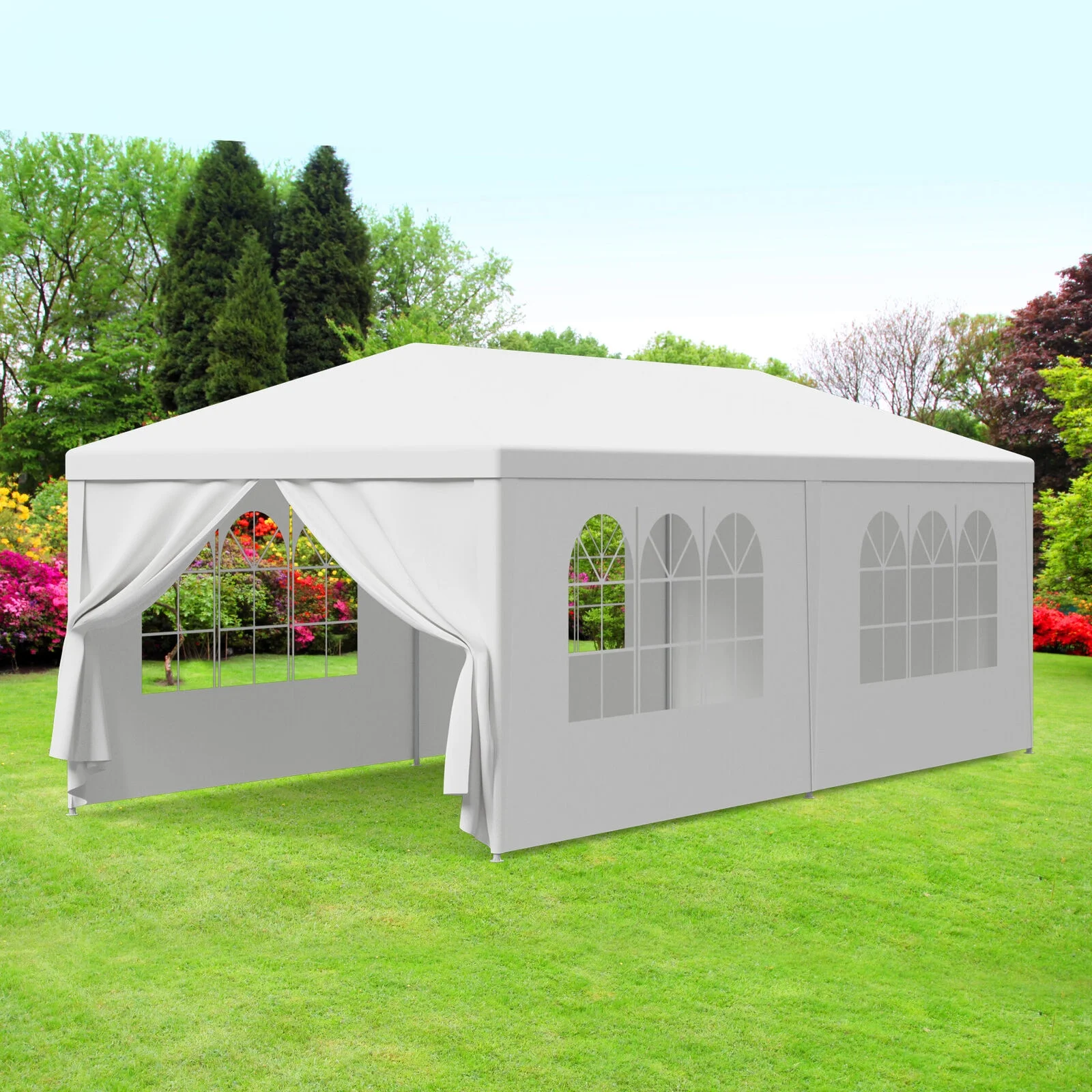 10' x 20' Outdoor Party Tent, Heavy Duty Canopy Event Wedding Tent for Parties Backyard Patio, White - Image 5
