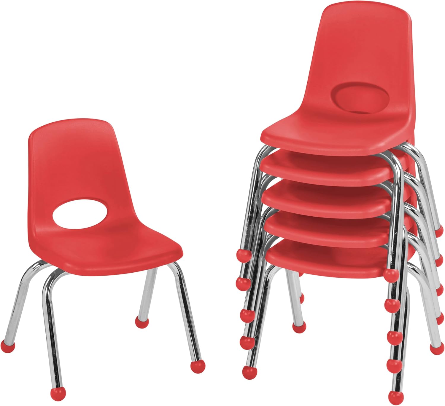 10" School Stack Chair with Swivel Glides, Purple, 6-Pack - Image 57