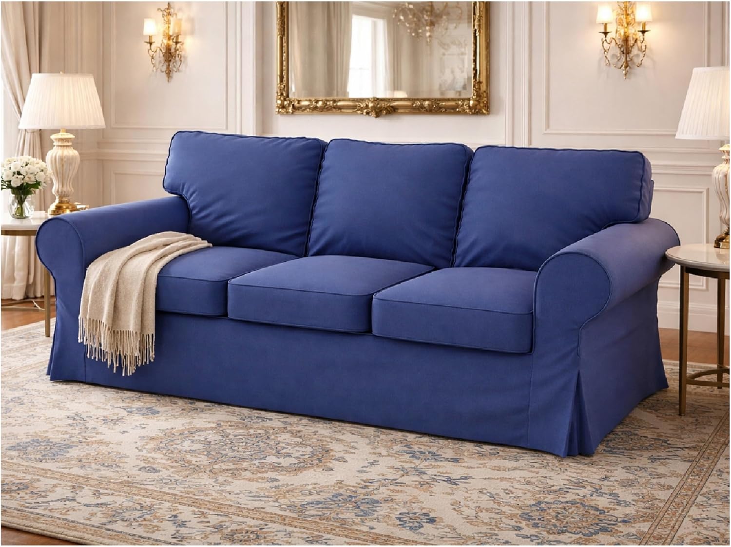 Heavy Cotton Ektorp Sofa Cover, Compatible with IKEA Ektorp 3 Seat Slipcover - Image 11