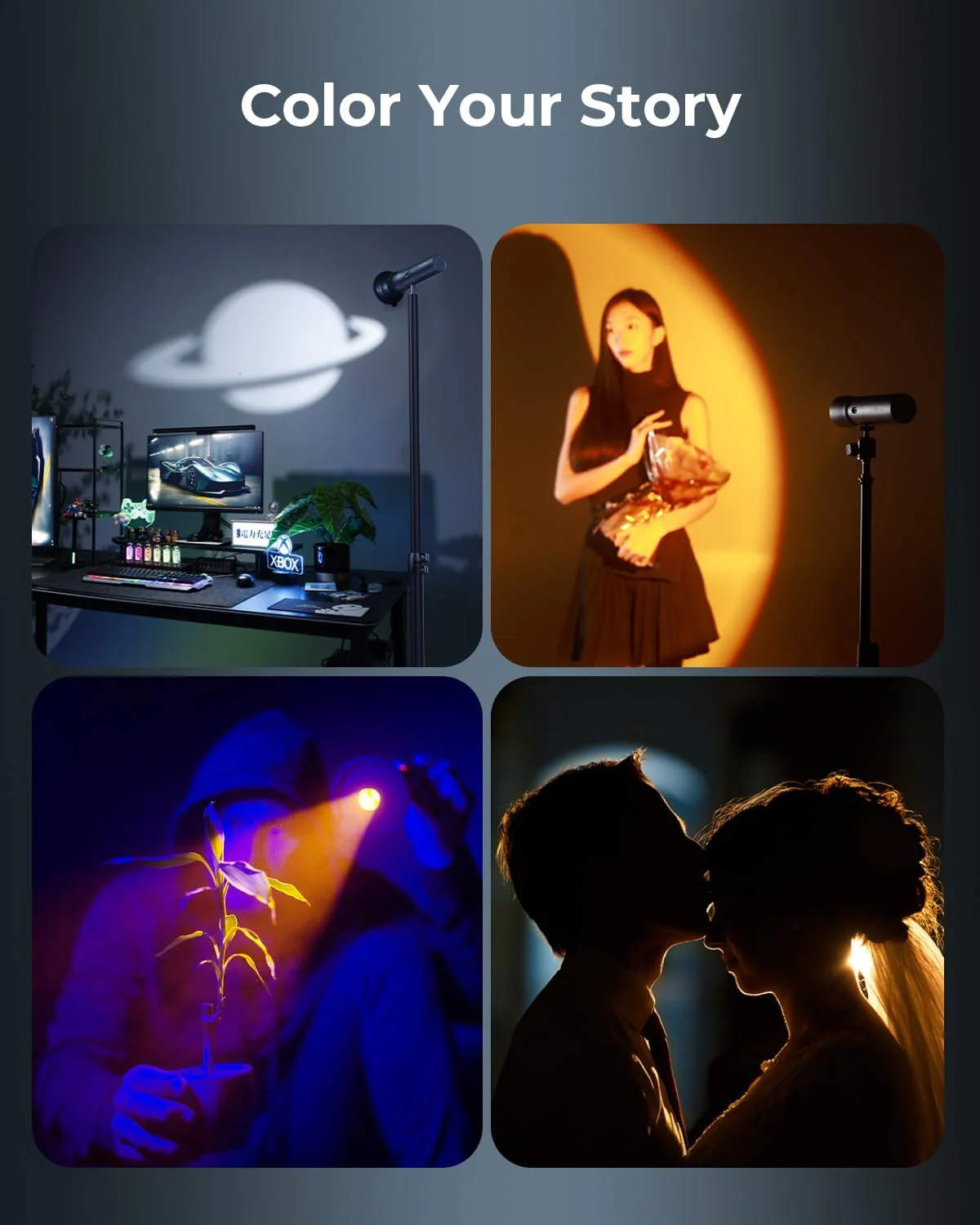 RGB LED Photography Flashlight, 4 Color Portable Fill Light for Photography, Video and Content Creation - Image 8
