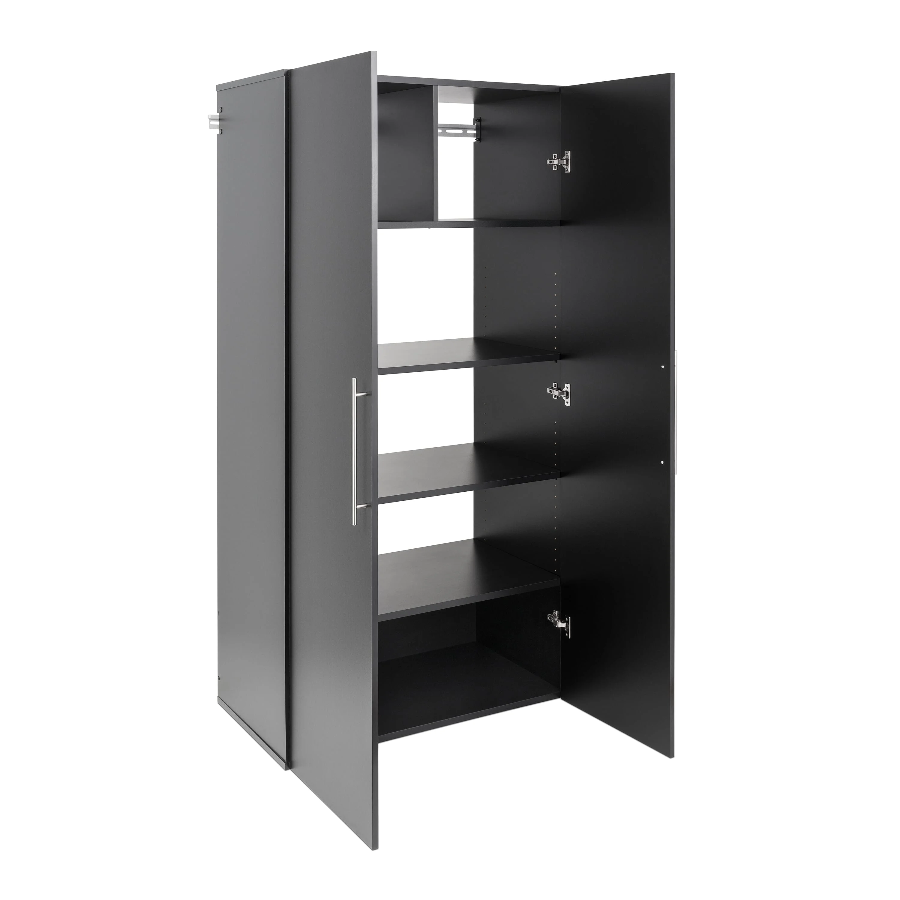 Prepac HangUps Large Storage Cabinet - Immaculate Light Gray 36" Cabinet with Storage Shelves and Doors; Ideal for Bin and General Storage Solutions - Image 10