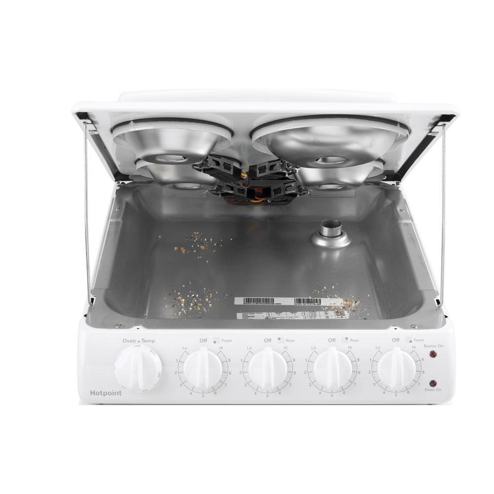 20 in. 4 Burner Element Free-Standing Electric Range in White Configuration B - Image 8