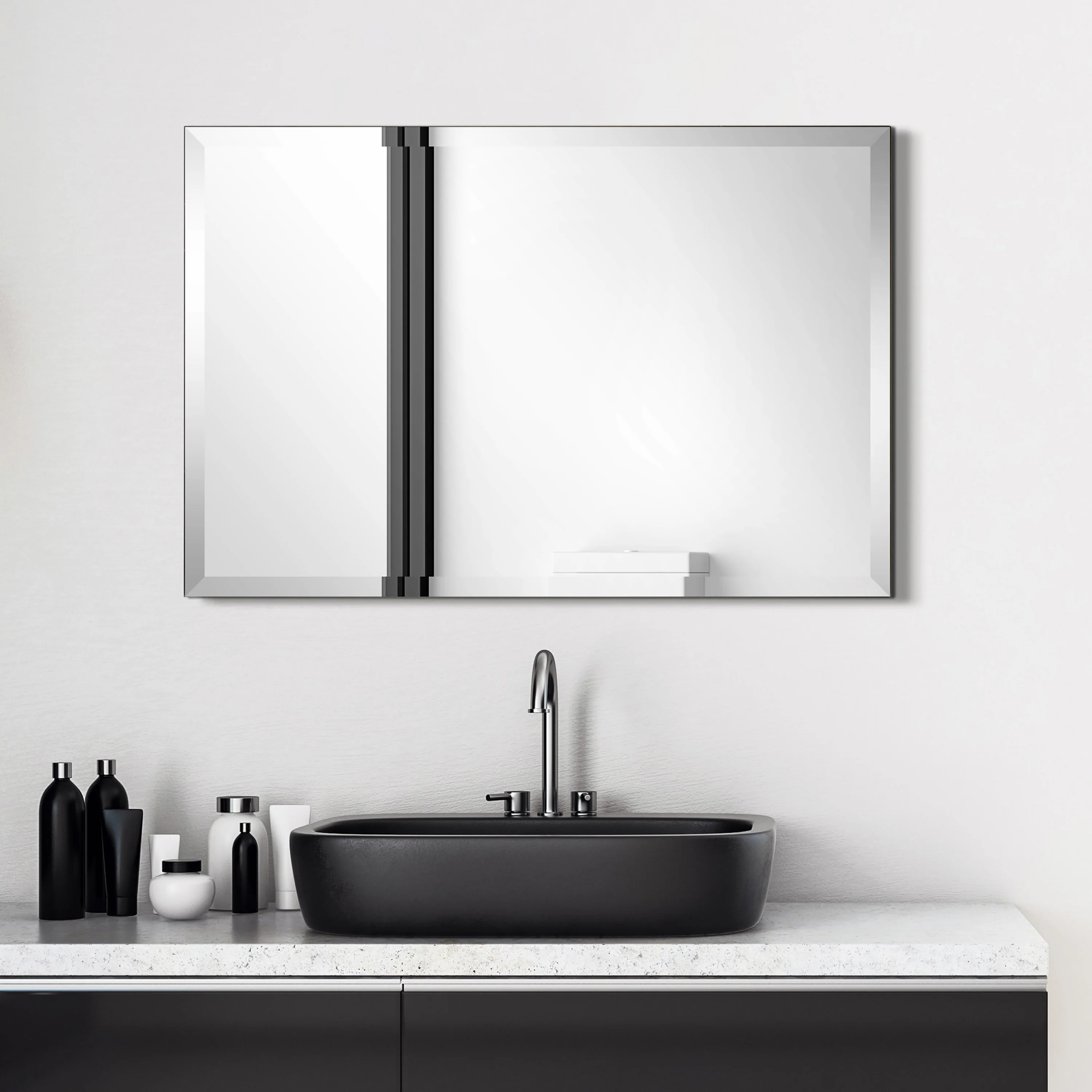 Frameless Beveled Prism Wall Mirror, Clear Square or Rectangular Decorative Mirror for Bathroom, Bedroom and Home Decor - Image 17