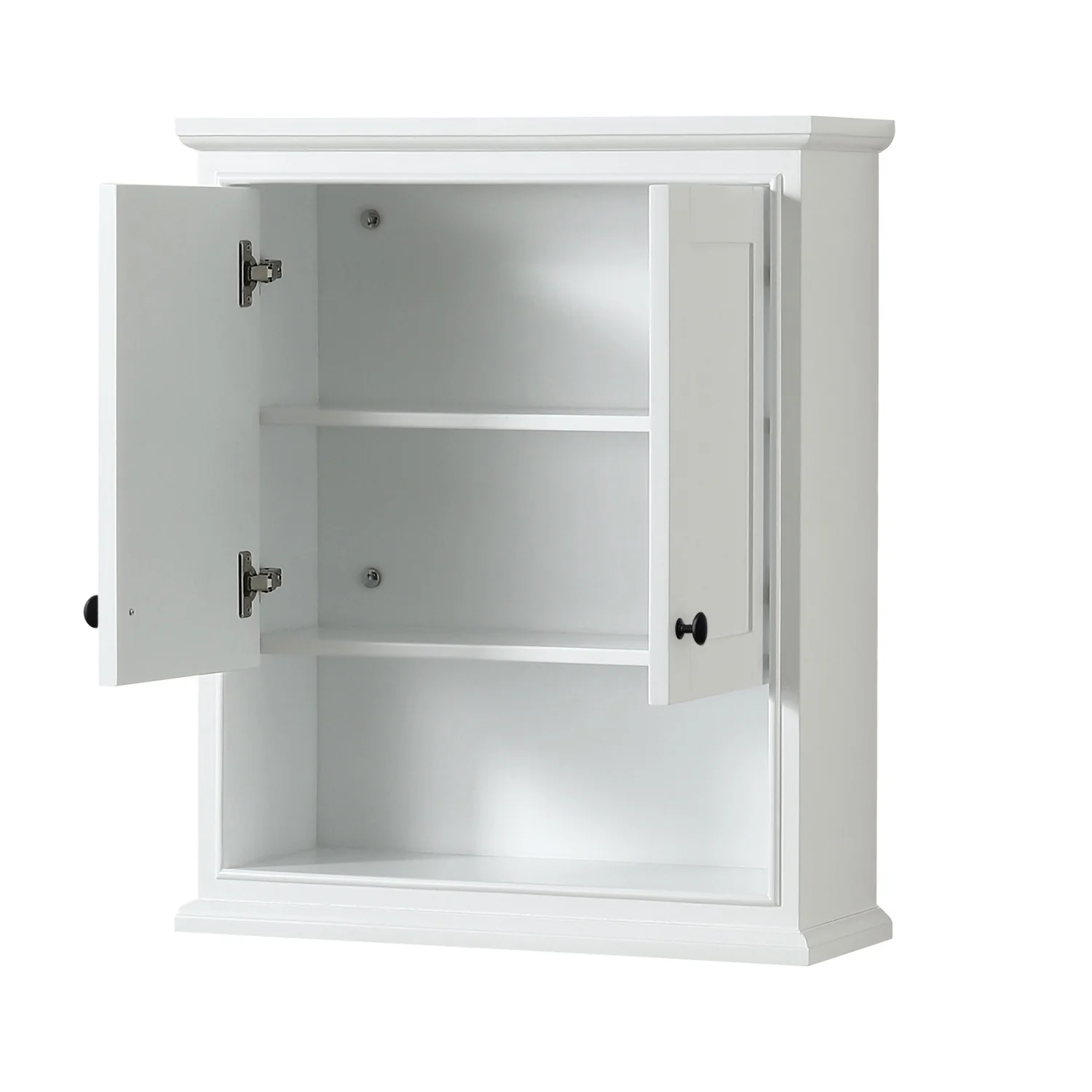 Wyndham Collection Deborah Over-the-Toilet Bathroom Wall-Mounted Storage Cabinet in Dark Gray with Matte Black Trim - Image 17