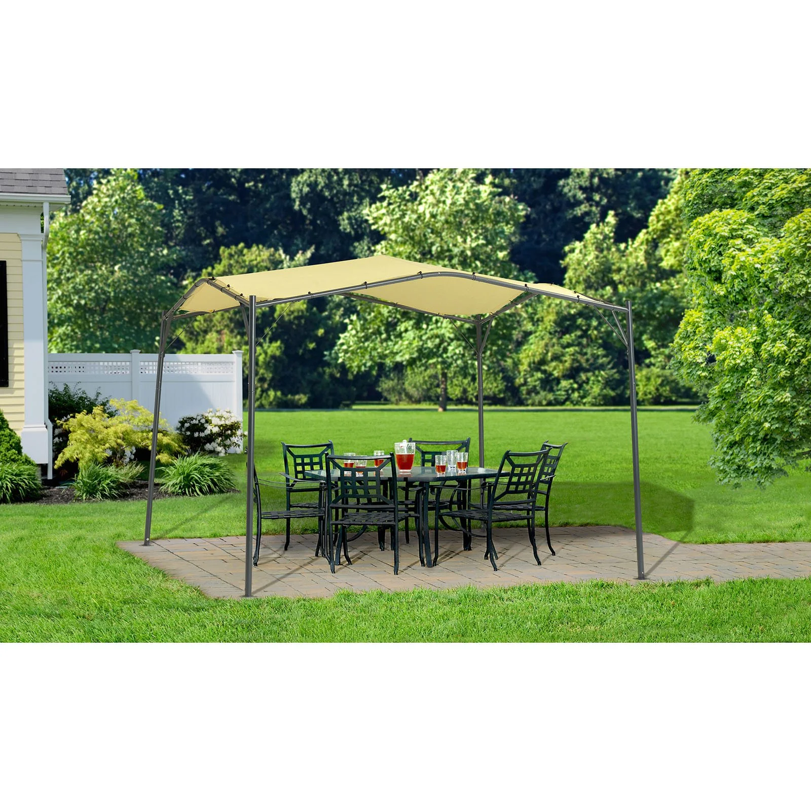 ShelterLogic Monterey 12x12 Canopy Gazebo Portable Shade Solution Backyards, Patios, Pools, Cream - Image 9