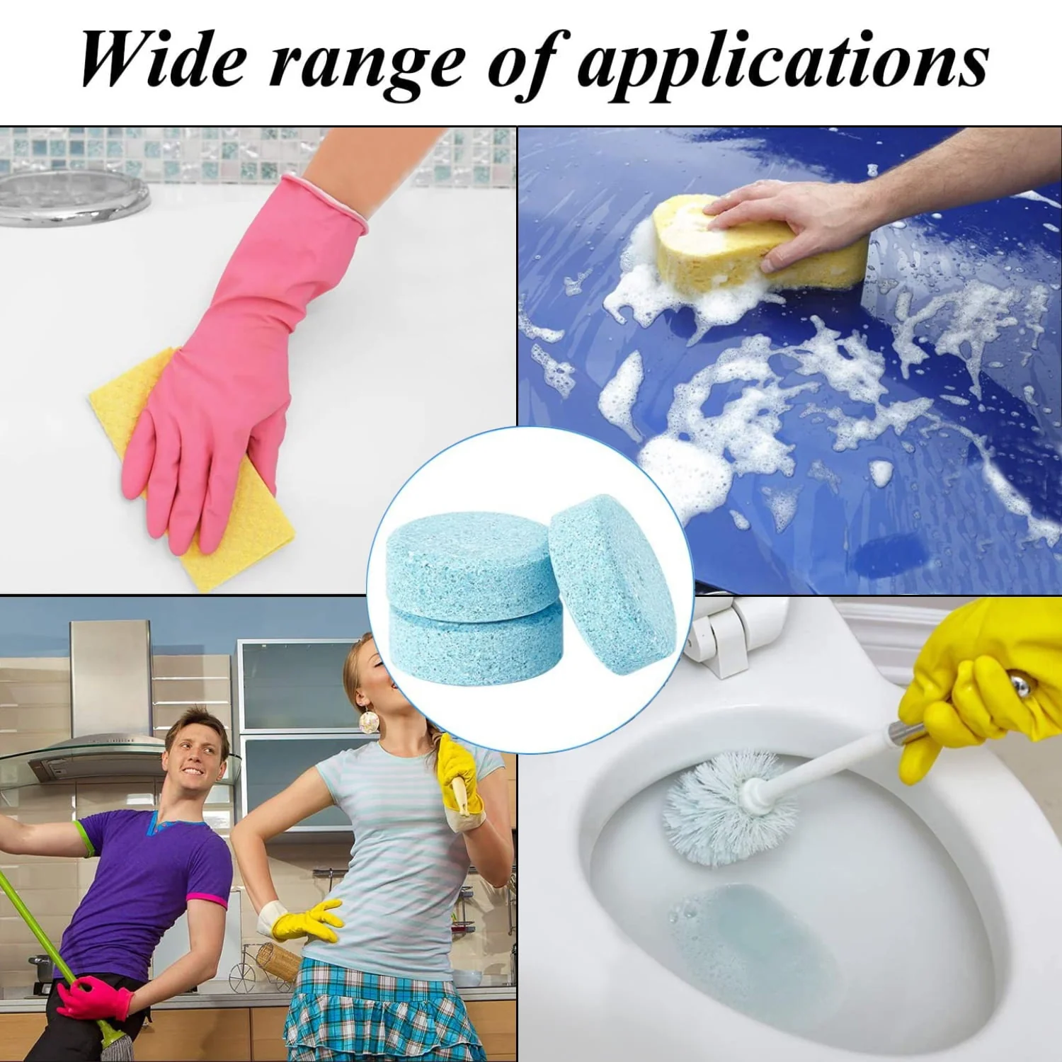 30 Pieces Car Effervescent Washer, Multifunctional Car Windshield Glass Concentrated Clean Washer Tablets, Glass Solid Wiper Cleaning Tablets for Car Kitchen Window - Image 7