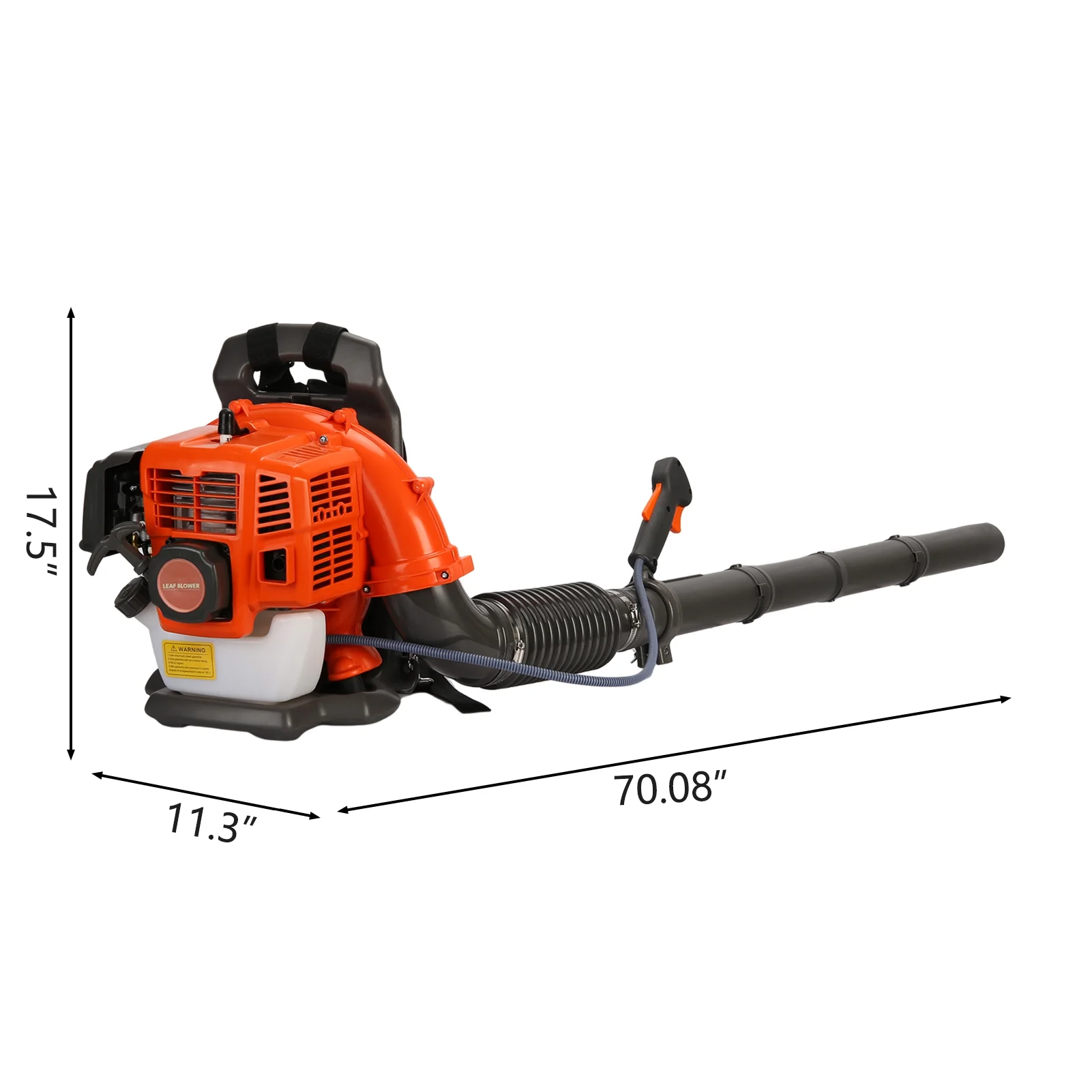 Birinta 1 Set Leaf Blower Backpack Style 52CC Two-stroke 1.25 KW Adjustable Tube Gas Powered Dust Blower Supplies for Garden Patio Cleaning, Lawn Care, Blowing Leaves and Dust - Image 9