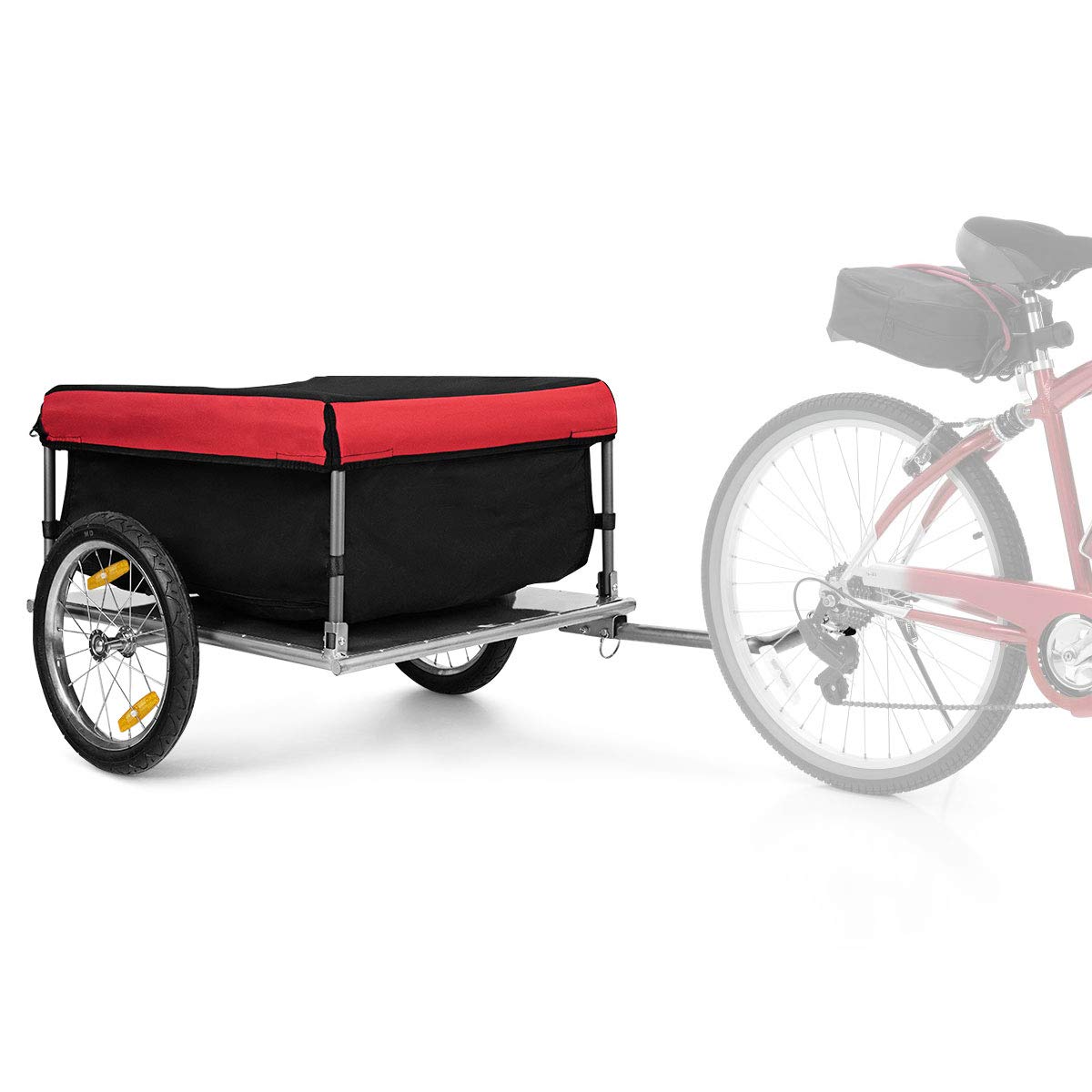 Cargo Bike Trailer, Folding Bicycle Cargo Trailer with Quick-Release 16-Inch Wheels - Image 2