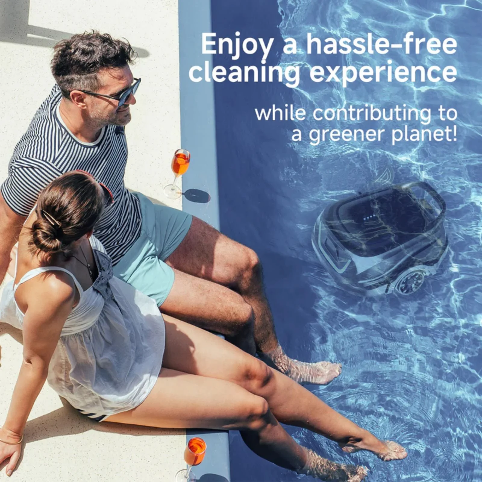 2025 New Upgraded WYBOT A1 Cordless Robotic Pool Vacuum Cleaner - Floor-Only Cleaning for Above Ground Flat-Bottom Pools (Up to 1,076 sq. ft), 120-Min Runtime, Black Green - Image 6