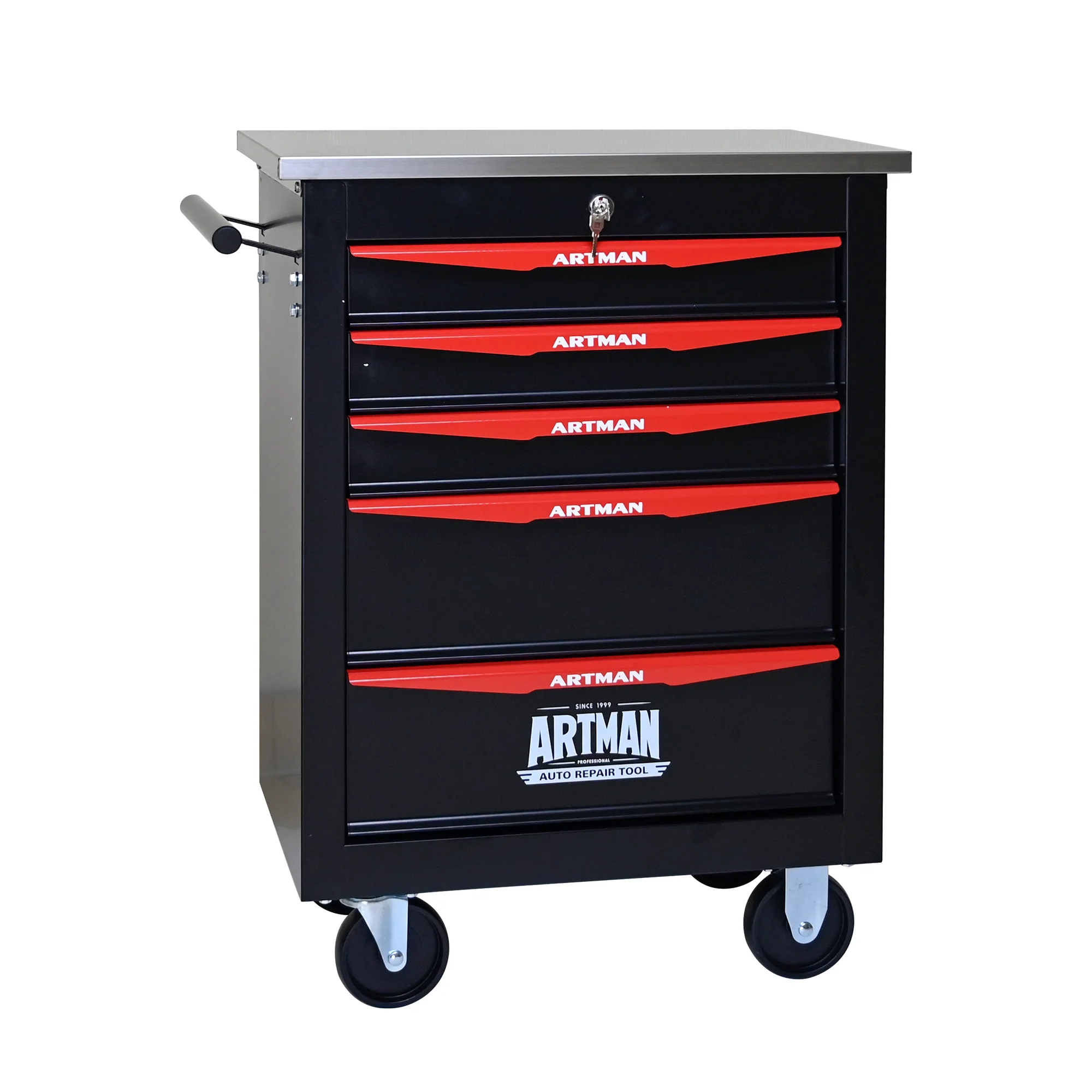 ARTMAN 6 Drawers Metal Rolling Storage Tool Chest Cabinet Cart with Wheels,with Key Locking and Parking Brake, Tool Box for Garage Workshop Warehouse - Image 23