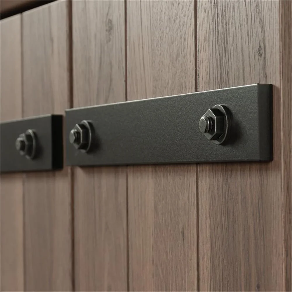 Pemberly Row Farmhouse Engineered Wood 2-Door Narrow Storage Cabinet in Salt Oak - Image 8