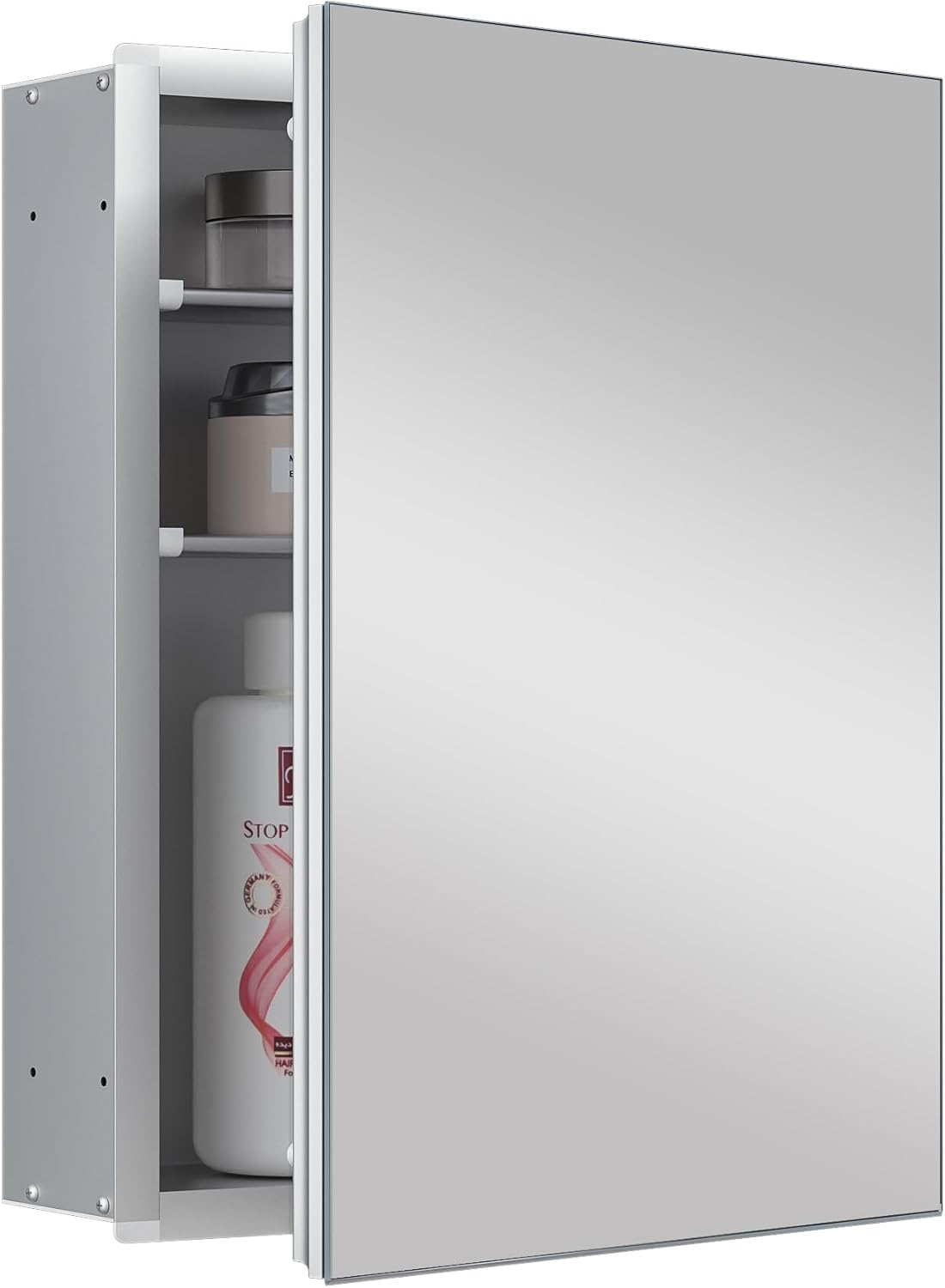 Black Medicine Cabinet with Mirror 20" x 26", Lightweight Aluminum - Image 16