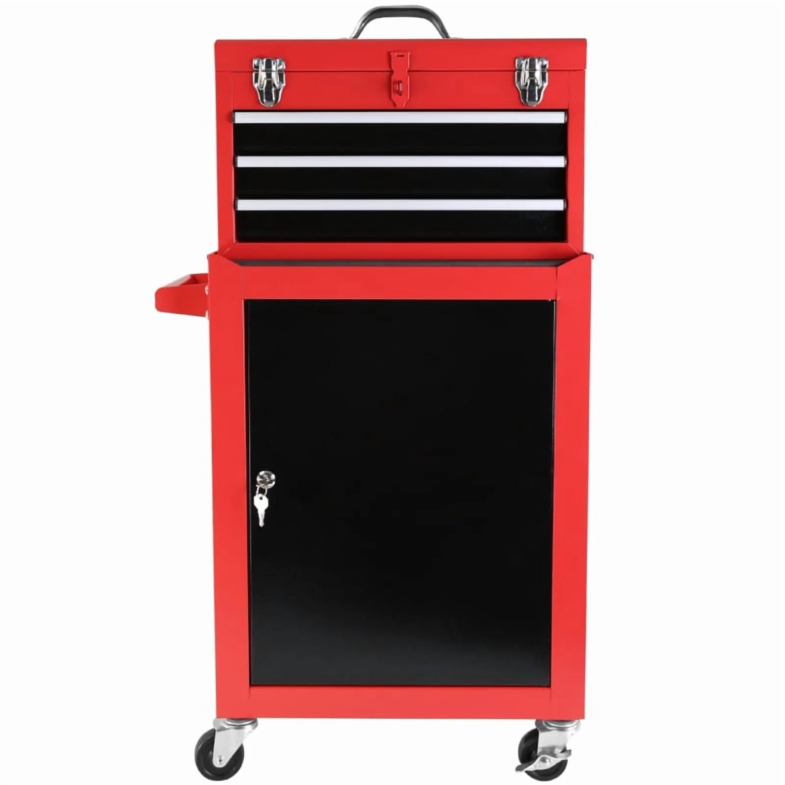 3-Drawer Rolling Tool Chest with Wheels -C Heavy-Duty Storage Cabinet, Locking System, and Adjustable Shelf for Garage and Warehouse - Image 9