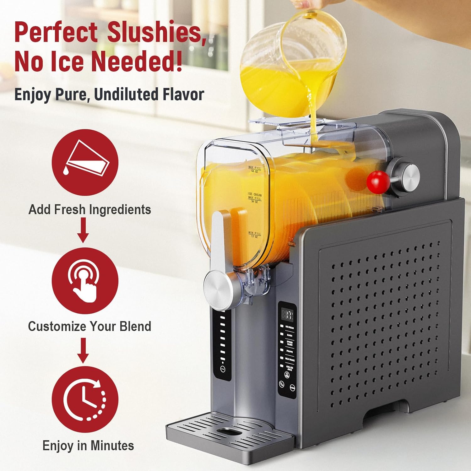 All-In-One Slushie Maker, Frozen Drink Machine for Smoothies, Milkshakes and Ice Cream - Image 4