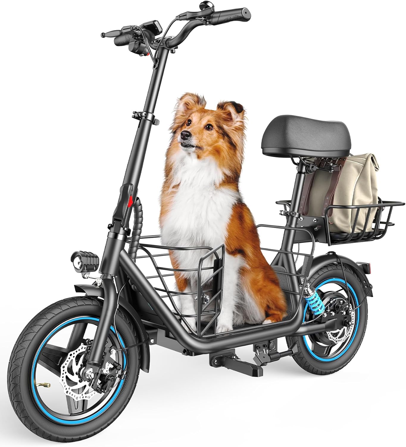 Electric Scooter with Large Basket, 550W Motor - Image 11