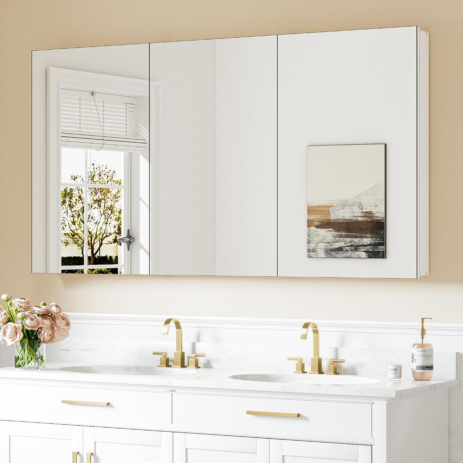 Black Medicine Cabinet with Mirror 20" x 26", Lightweight Aluminum - Image 32