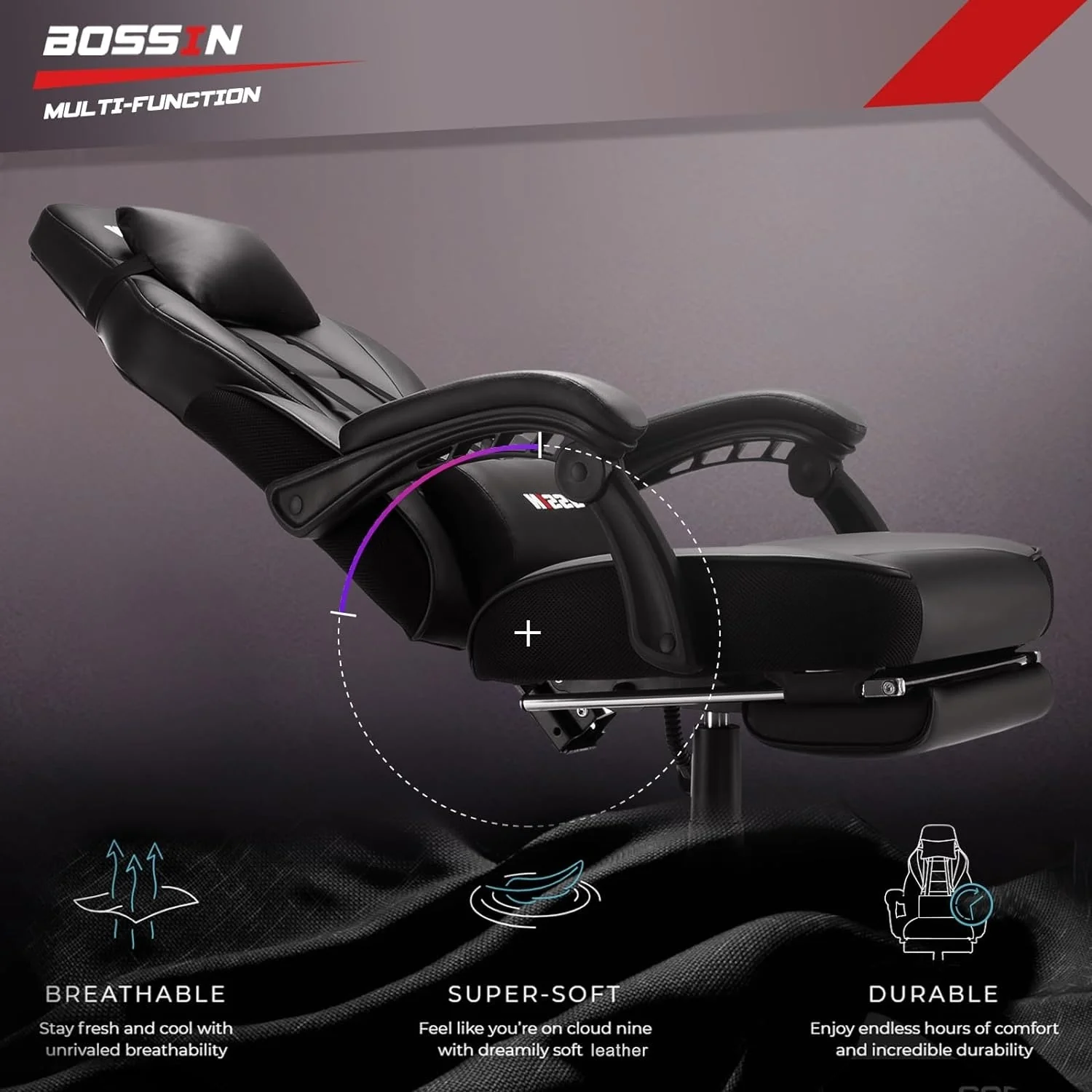Racing Style Gaming Chair, 300 lbs Big and Tall High Back Computer Chair - Image 55