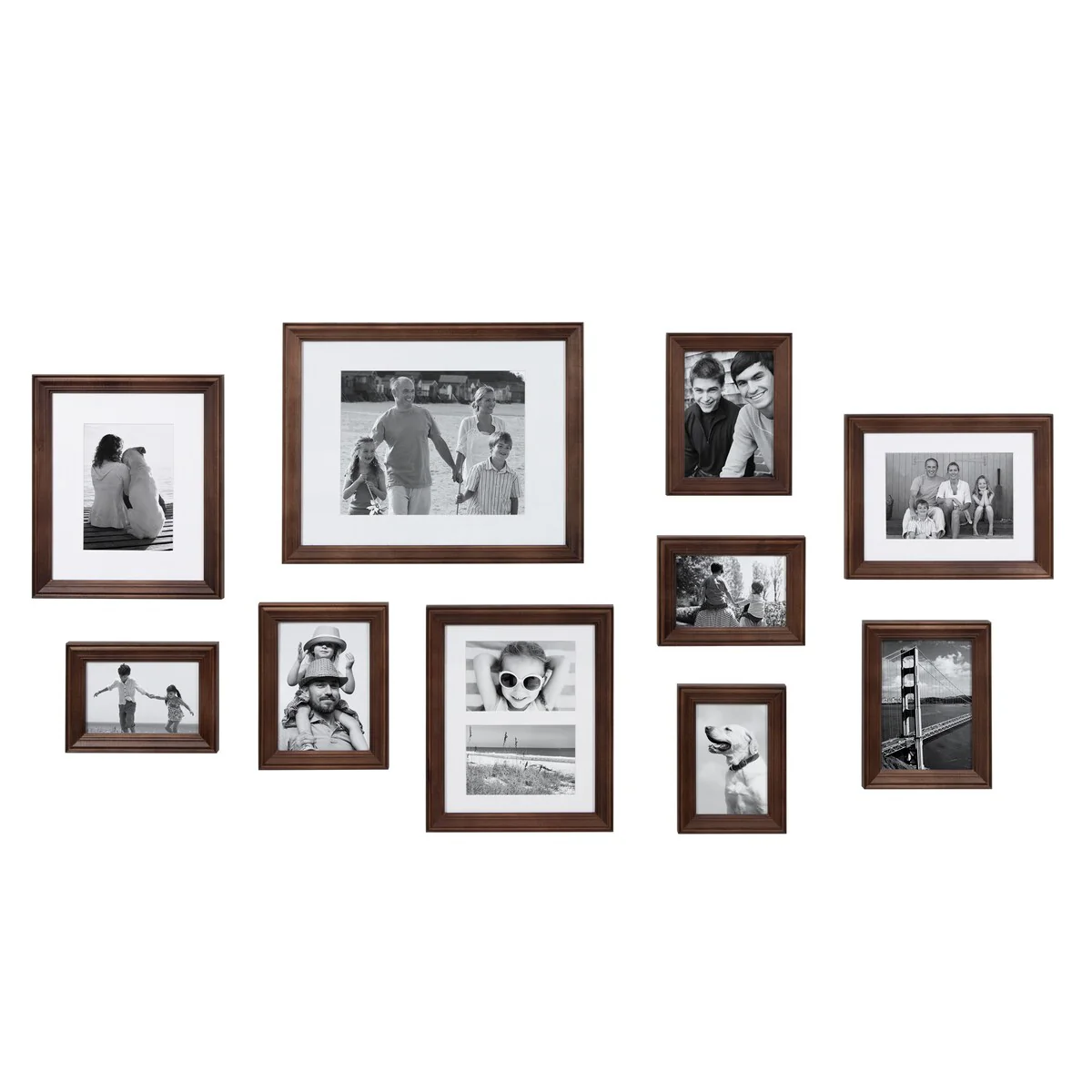 10-Piece Wood Gallery Wall Picture Frame Set, Decorative Photo Display Frames for Living Room, Bedroom and Home Decor - Image 6