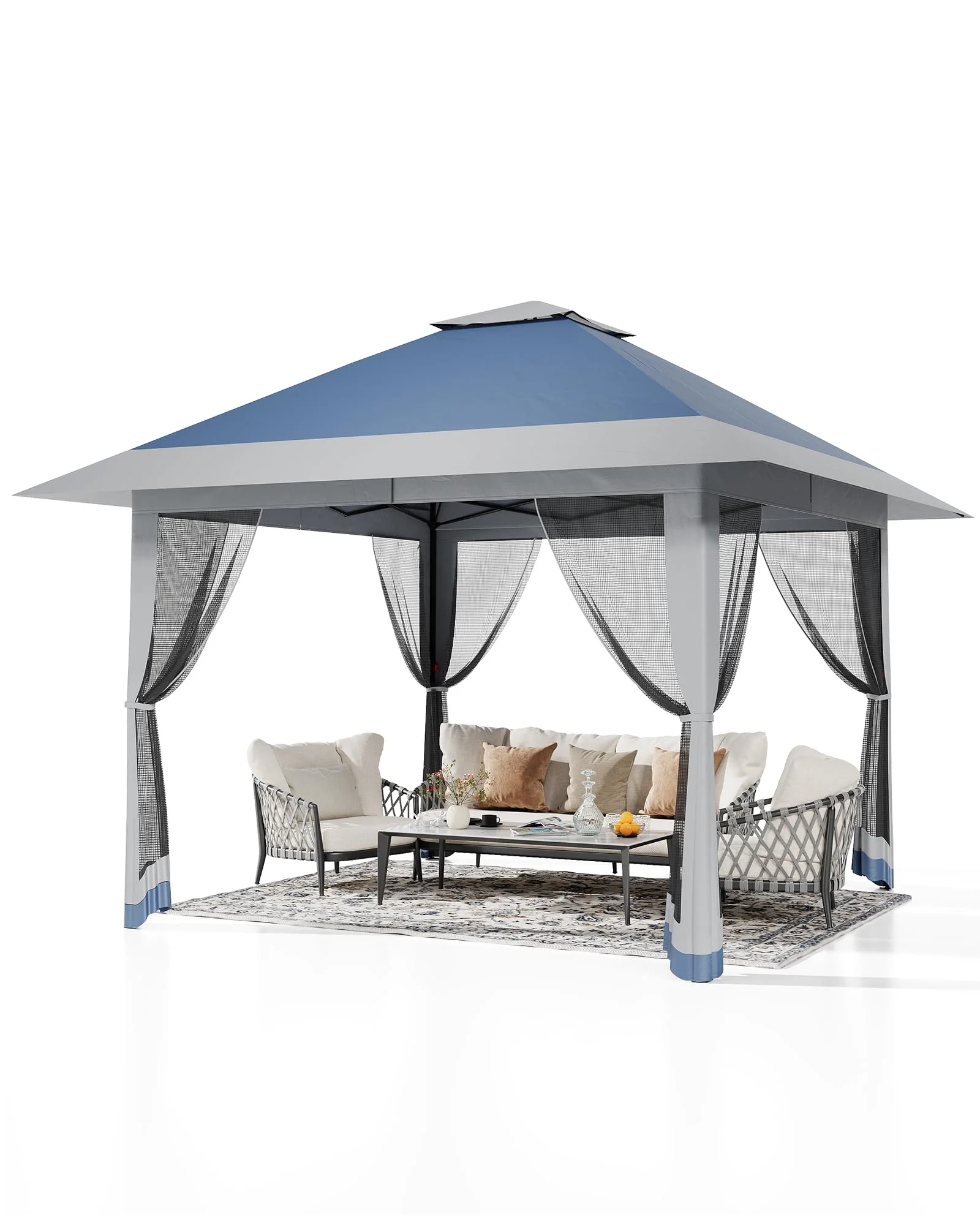 Accreate 13' X 13' Outdoor Patio Gazebo,Outdoor Canopy Tent with Mosquito Netting,Backyard Tent for Party, Wedding, Outdoor Dining, Patio, Backyard - Image 6