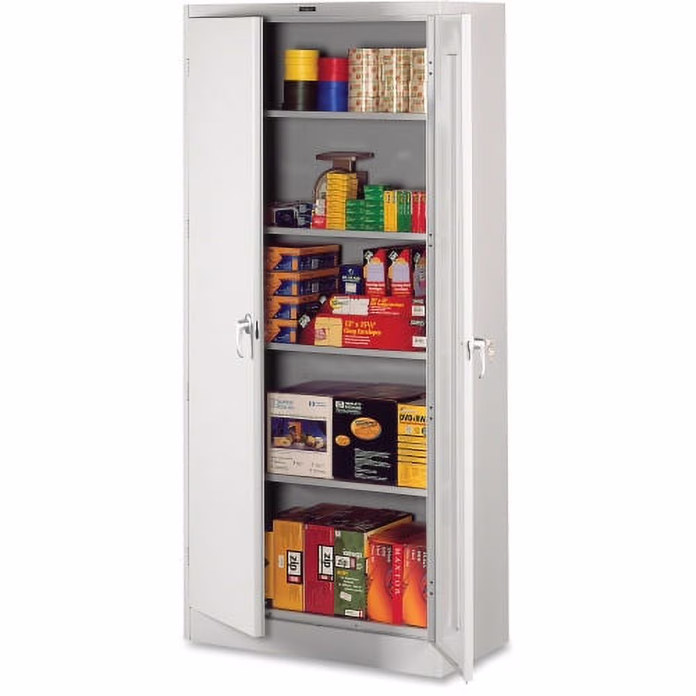 Tennsco Storage Cabinet (Unassembled) 2470 36" x 24" x 78" - 5 x Shelf(ves) - 2 x Standard Door(s) - Heavy Duty, Locking Door, Hinged Door, Reinforced, Carrying Handle, Durable, Adjustable Leveler, Ru