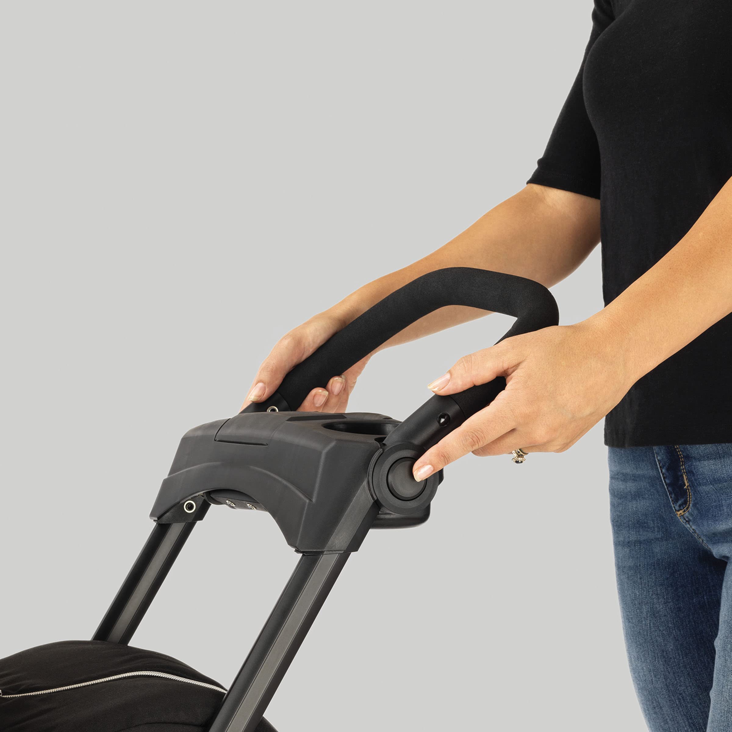 Lightweight Infant Car Seat Caddy Frame Stroller, Portable Baby Carrier Stroller Frame with Easy Fold Design - Image 6