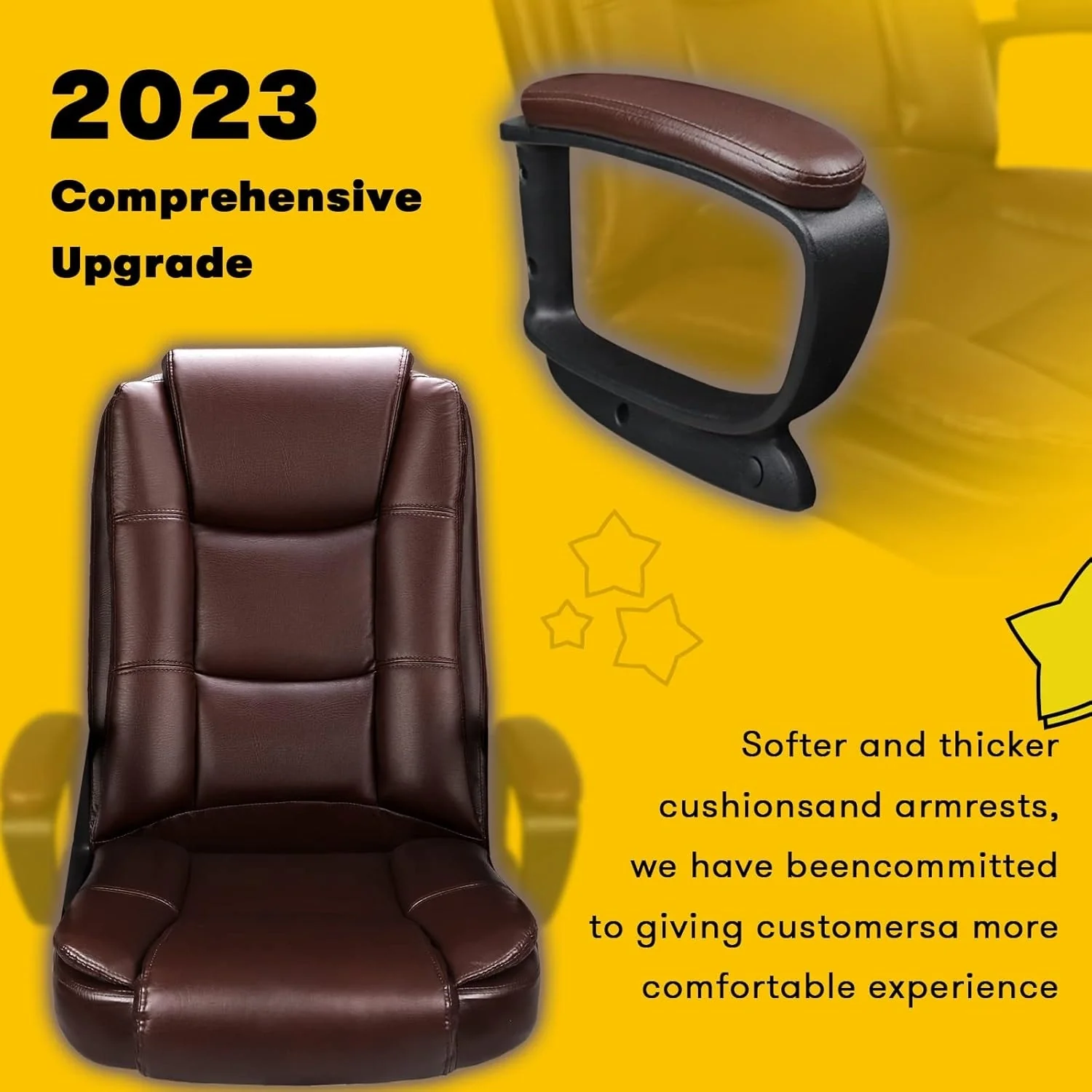 Big and Tall Executive Office Chair, High Back Ergonomic Leather Chair, 400 lb Capacity - Image 25