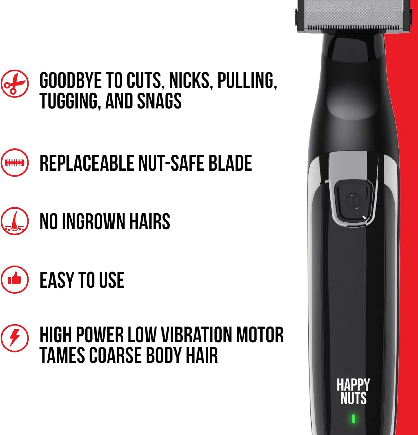Men's Electric Body Hair Trimmer, Rechargeable Waterproof Cordless Personal Grooming Shaver - Image 5