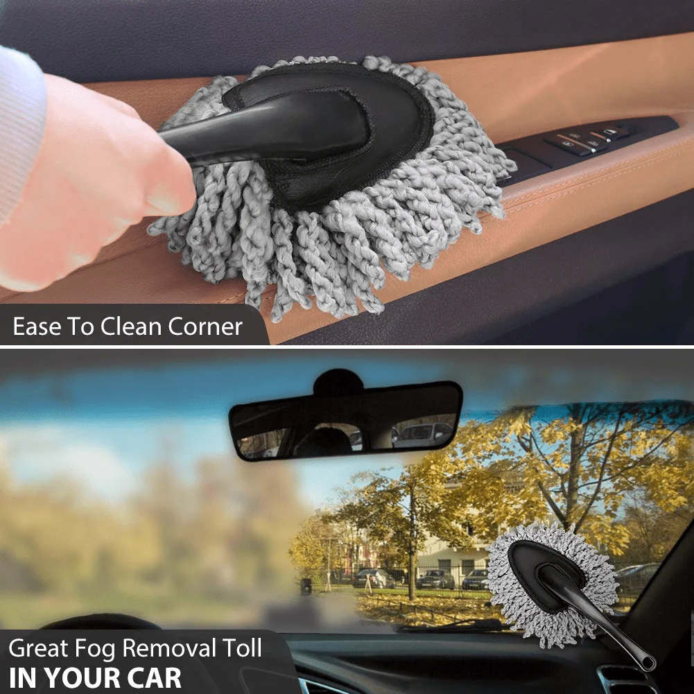 Multi-Functional Microfiber Car Duster Interior & Exterior Dash Dust Cleaner, Cleaning Detail Brush Dusting Washing Tool Kit for Car Home Kitchen Computer California Cleaning Products - Image 8