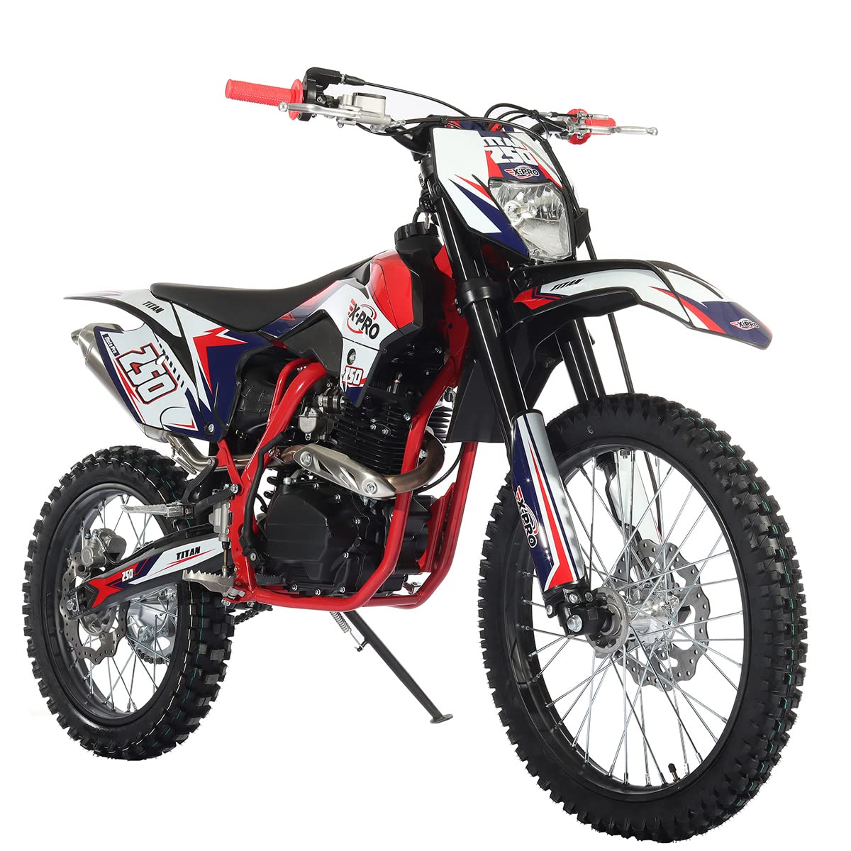 250cc Dirt Bike with LED Light Zongshen Engine Pit Bike Gas Dirt Bikes Adult Pitbike, Big 21"/18" Wheels! - Image 2