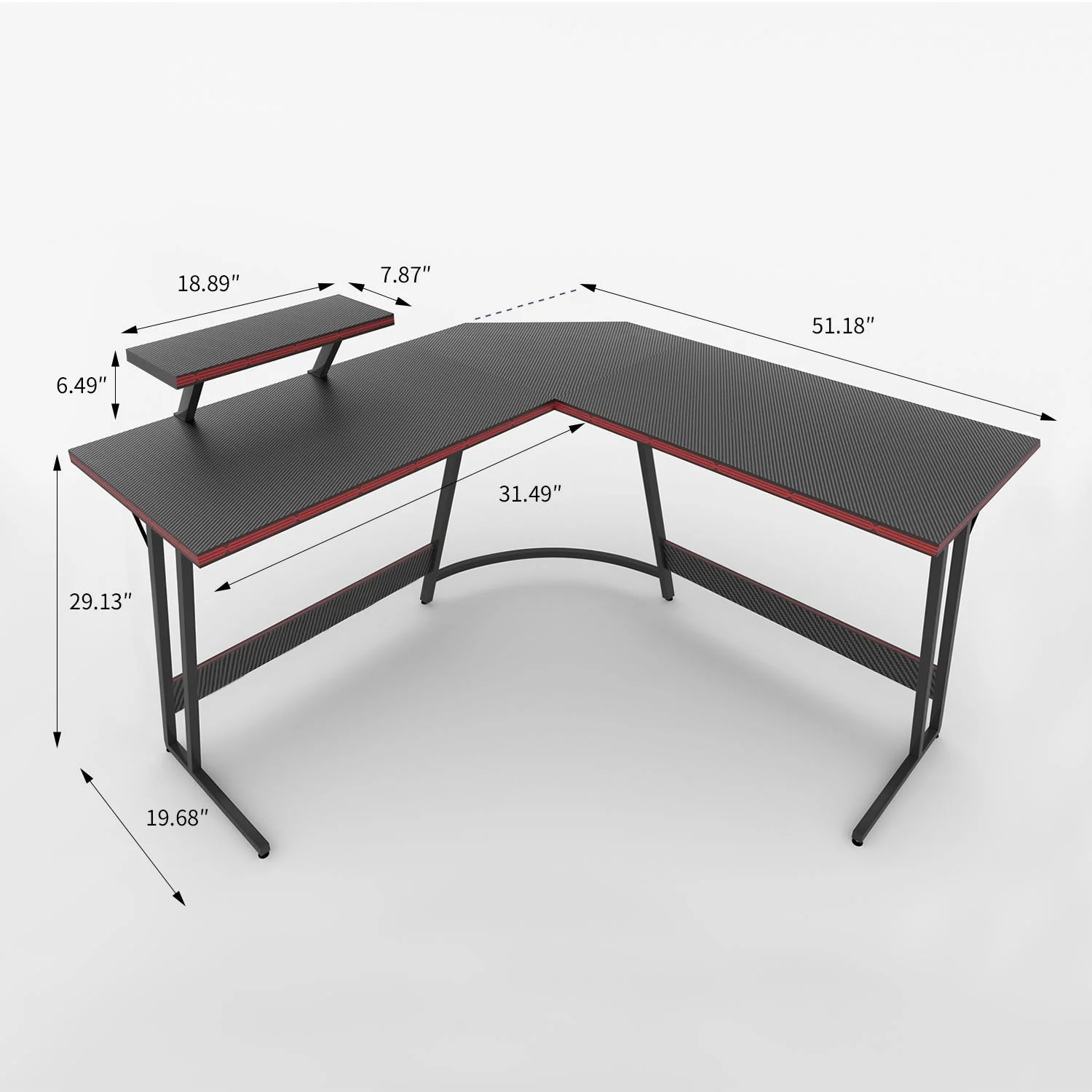 L-Shaped Gaming Desk, Computer Corner Desk and Office Writing Desk for Home - Image 27