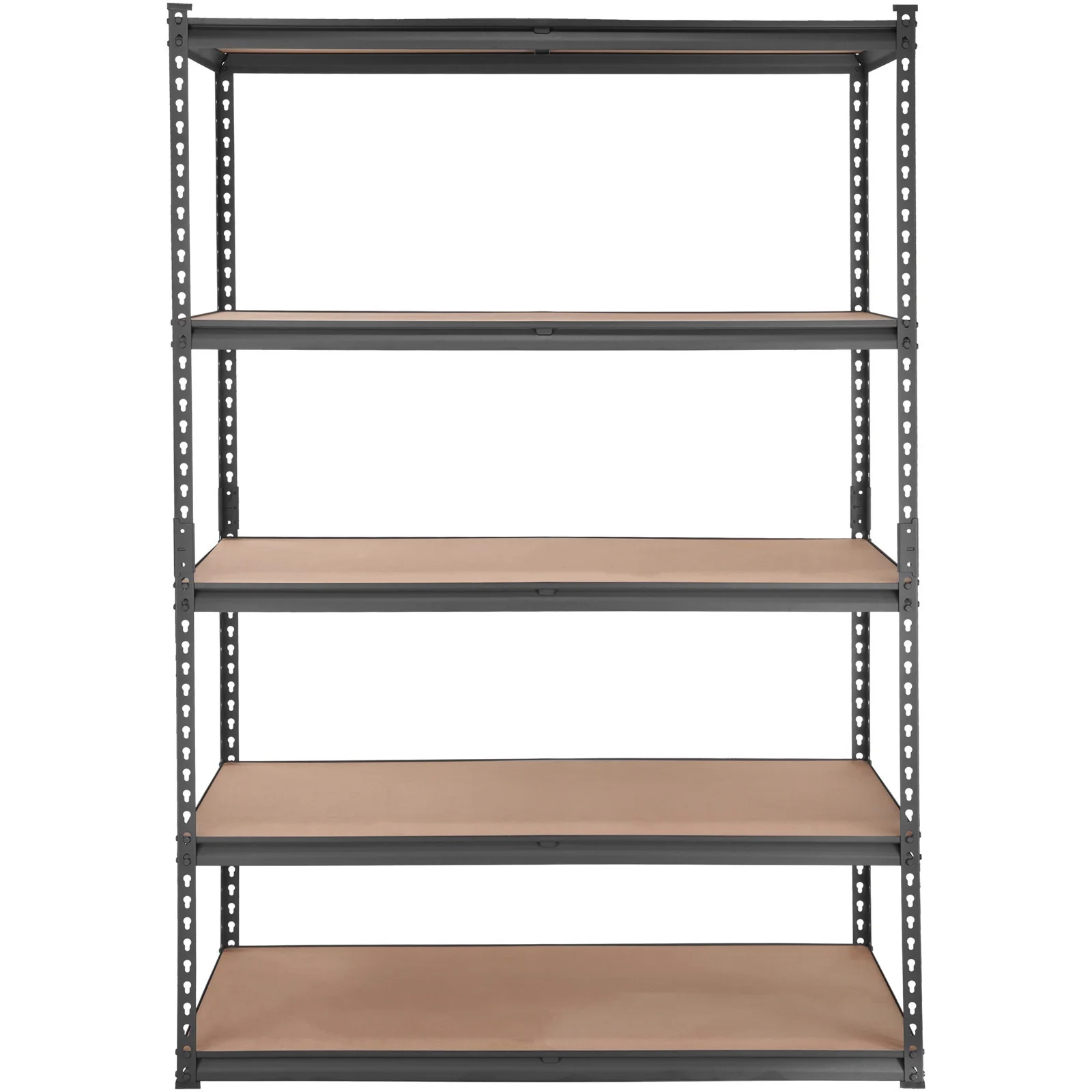 BHUIK 5-Tier Heavy Duty Garage Storage Shelving Unit, 48"W x 18"D x 72"H Adjustable Metal Rack, 2000 lbs Capacity, Industrial Black Steel Shelves for Basement, Kitchen, Utility or Laundry Room - Image 10