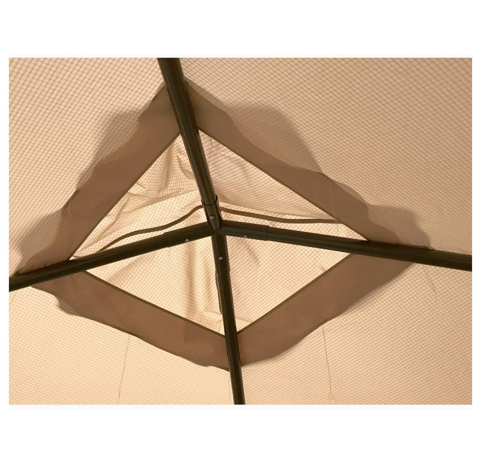 ABBA Patio 10x10 Gazebo Replacement Canopy - RipLock 500 Top Cover - Beige - Image 5