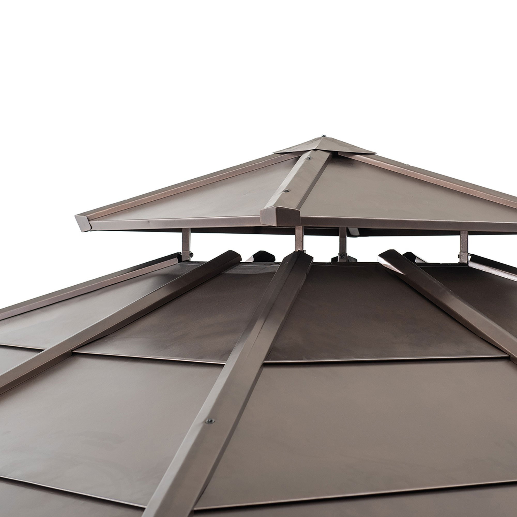 10 x 10 ft. Cedar-Framed Gazebo with Steel 2-Tier Hip Roof Hardtop - Image 3
