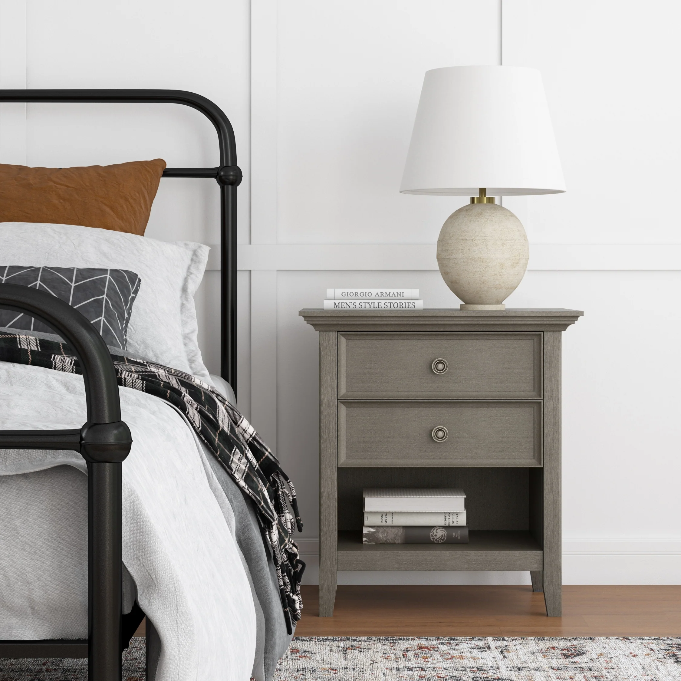 24 Inch Wide Solid Wood Nightstand, Bedside Table and Bedroom End Table - Image 12