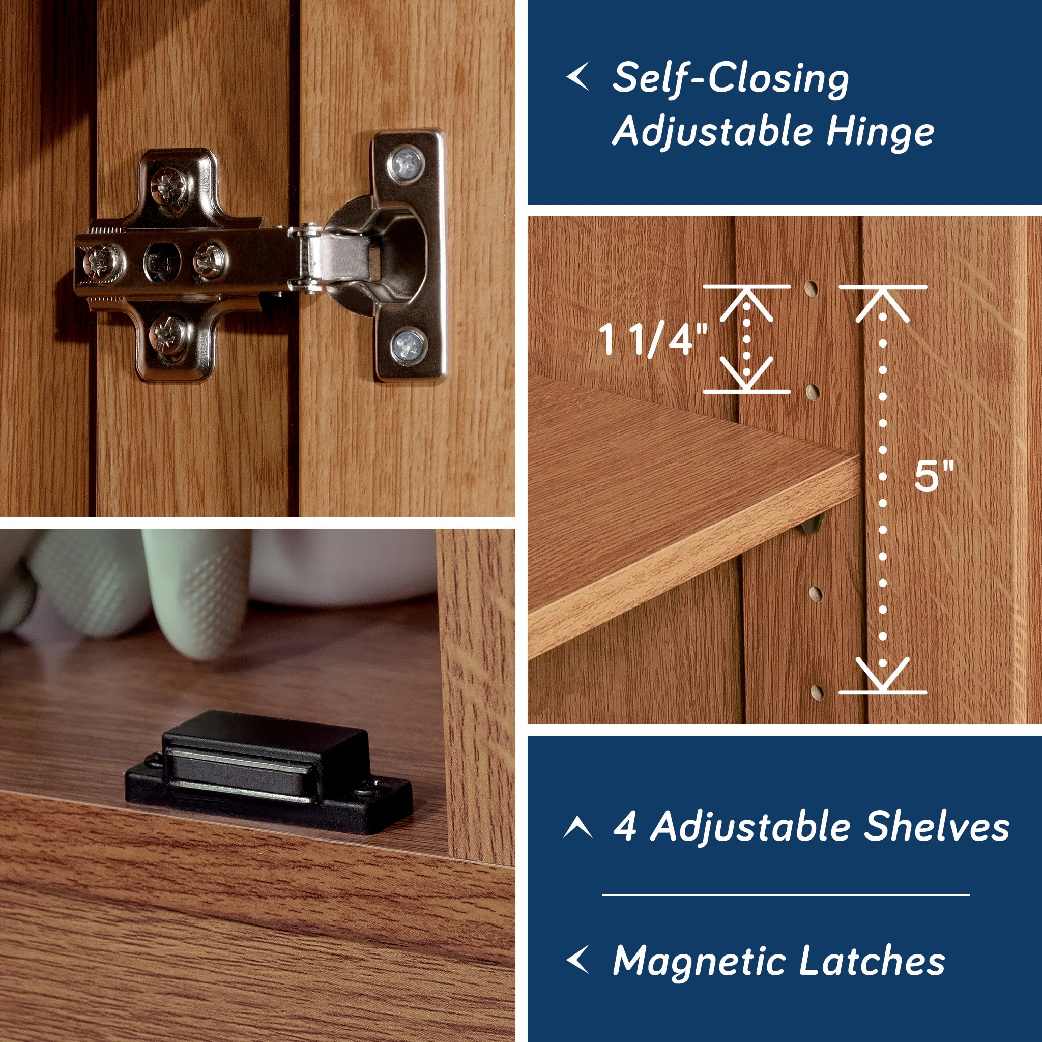Sauder Select 2 Door Storage Cabinet, Reclaimed Pine Finish - Image 46