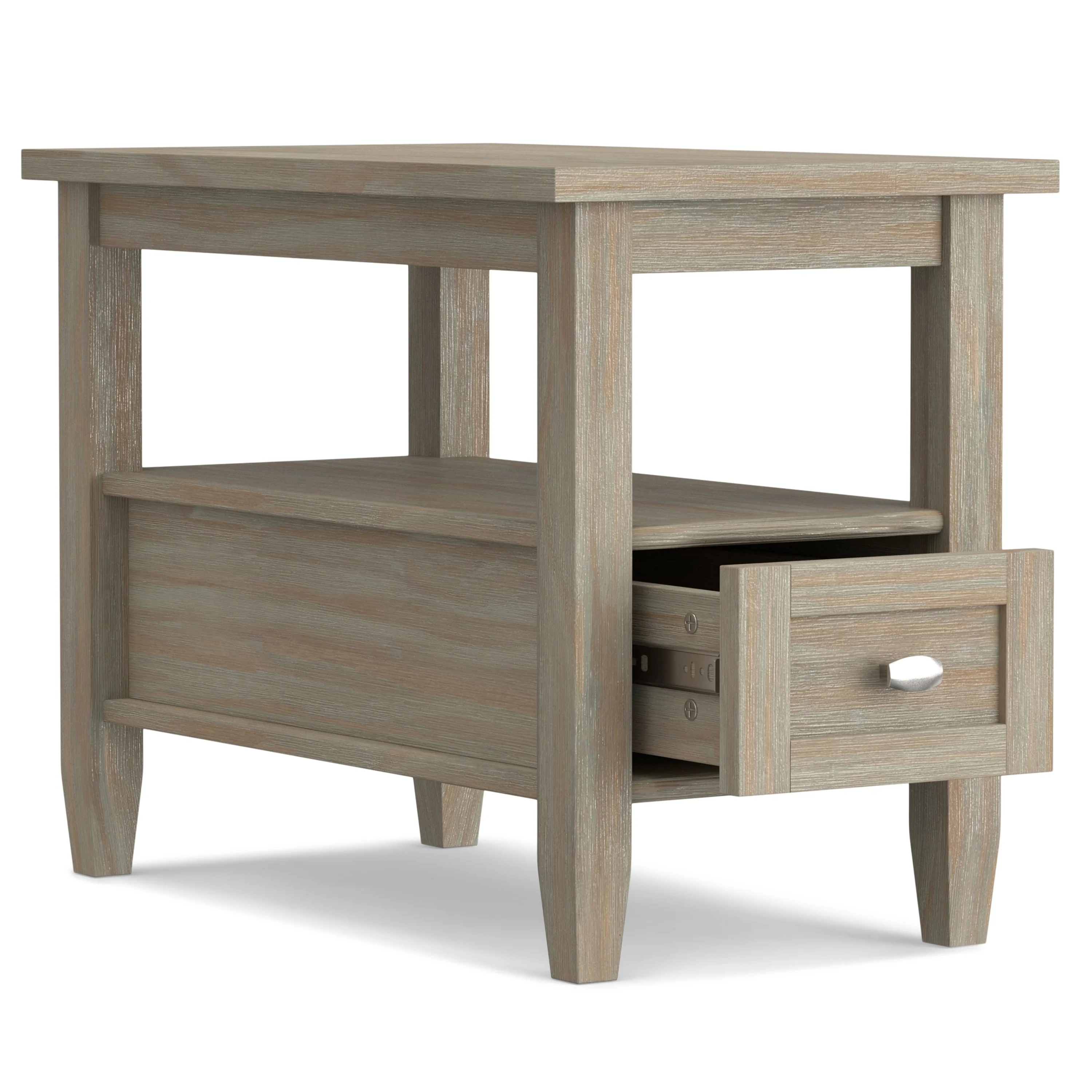 14" Wide Solid Wood Narrow Side Table, Rectangle Transitional Style Accent Table - Image 43